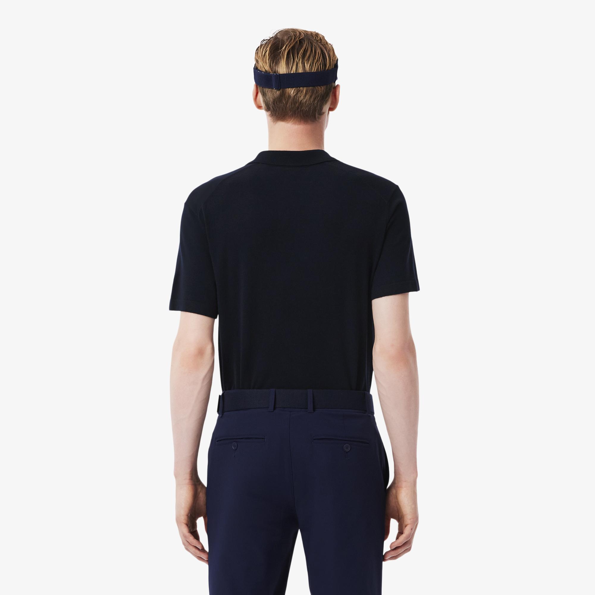 Erkek Classic Fit Kısa Kollu Polo Yaka Lacivert Triko