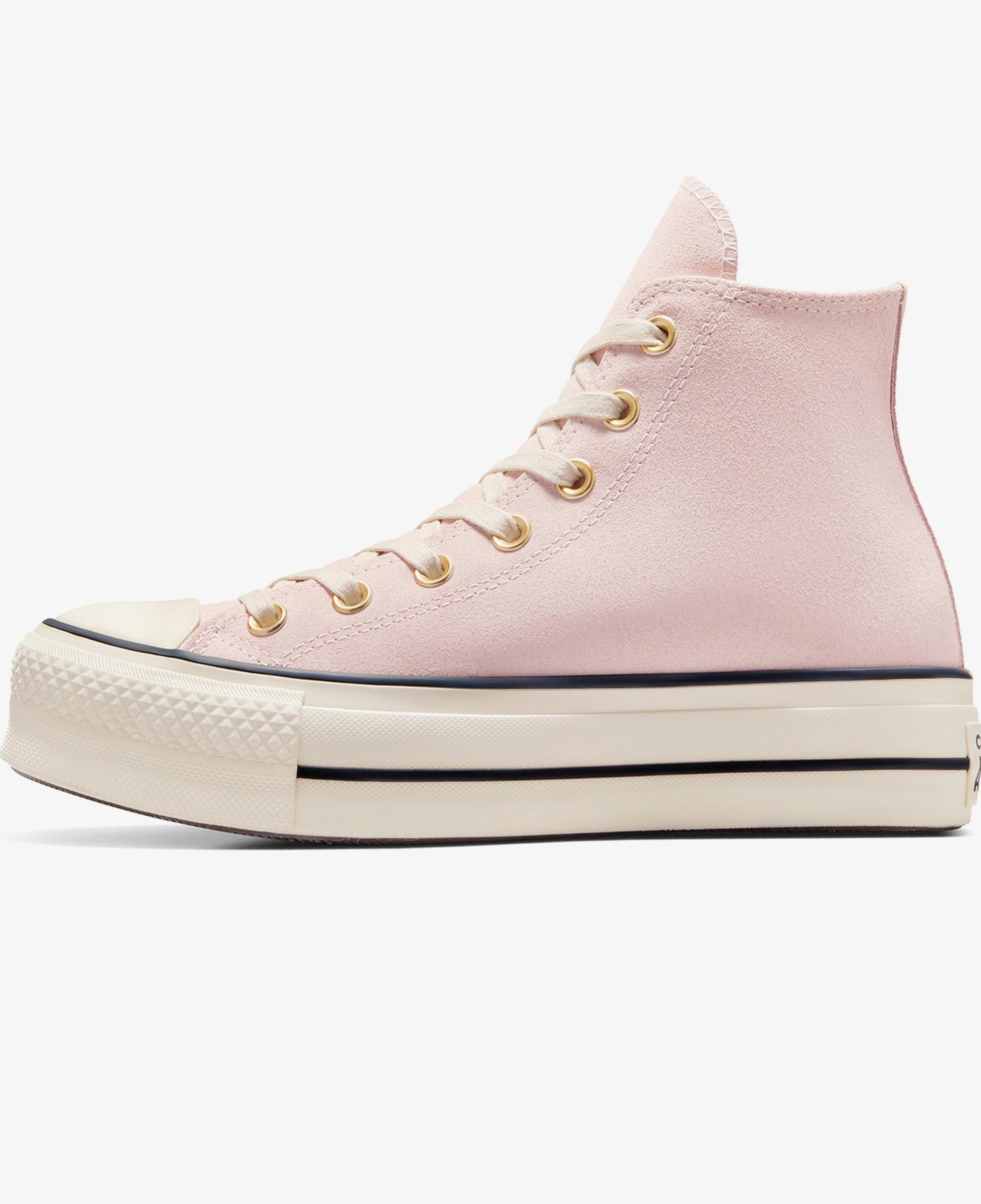 Converse Chuck Taylor All Star Lift Unisex Pembe Süet Platform Sneaker