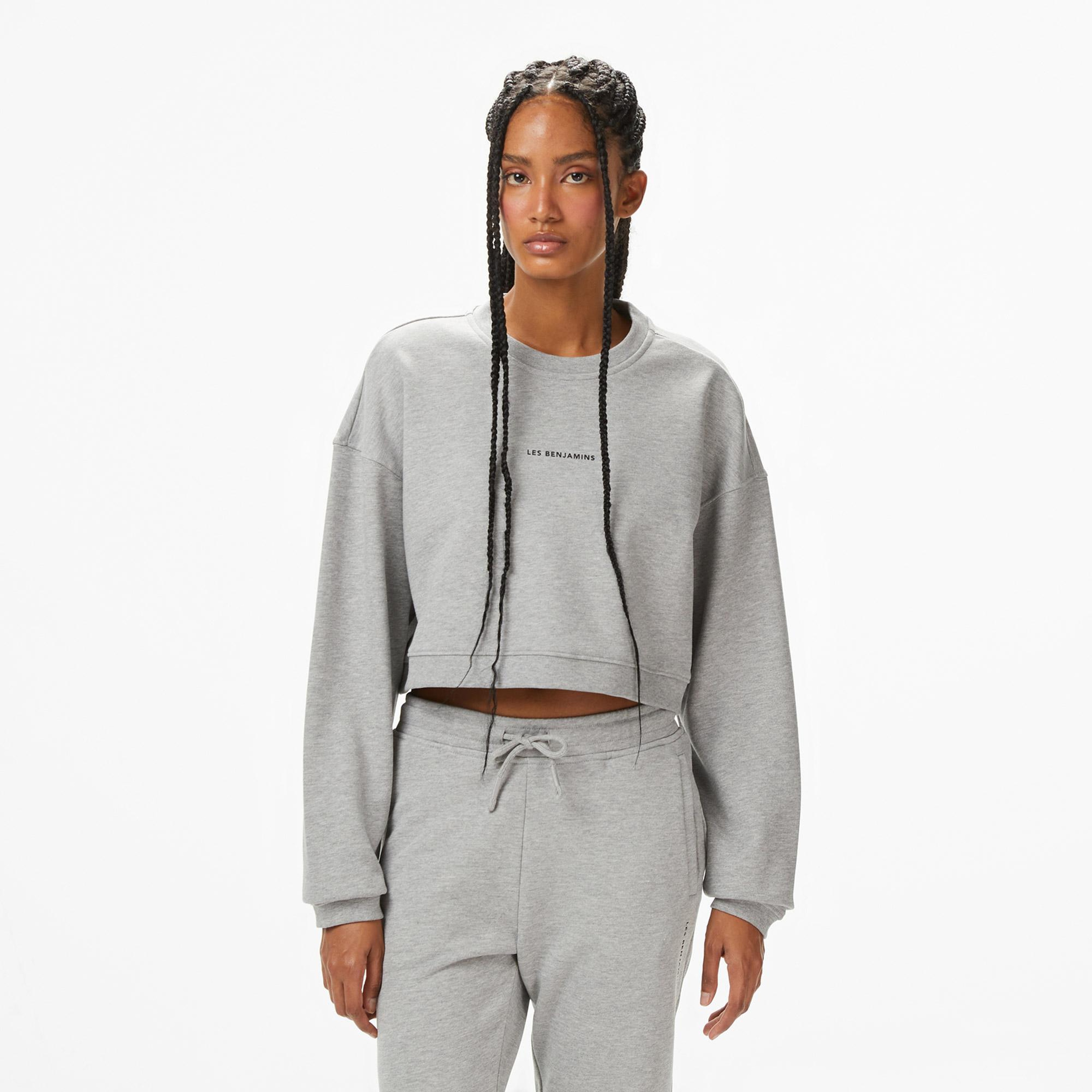 Les Benjamins Essentials 308 Kadın Gri Sweatshirt