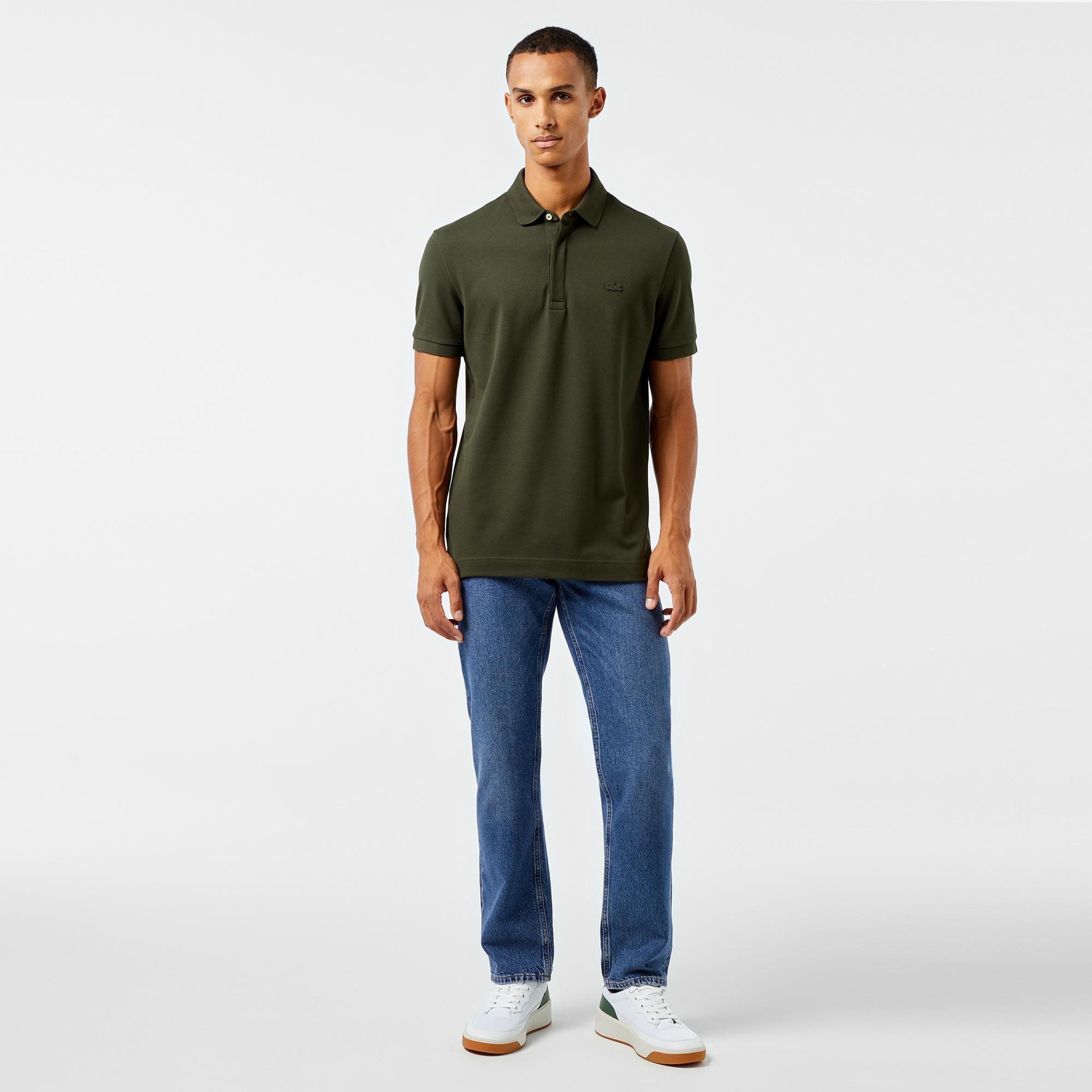 Erkek Regular Fit Haki Paris Polo