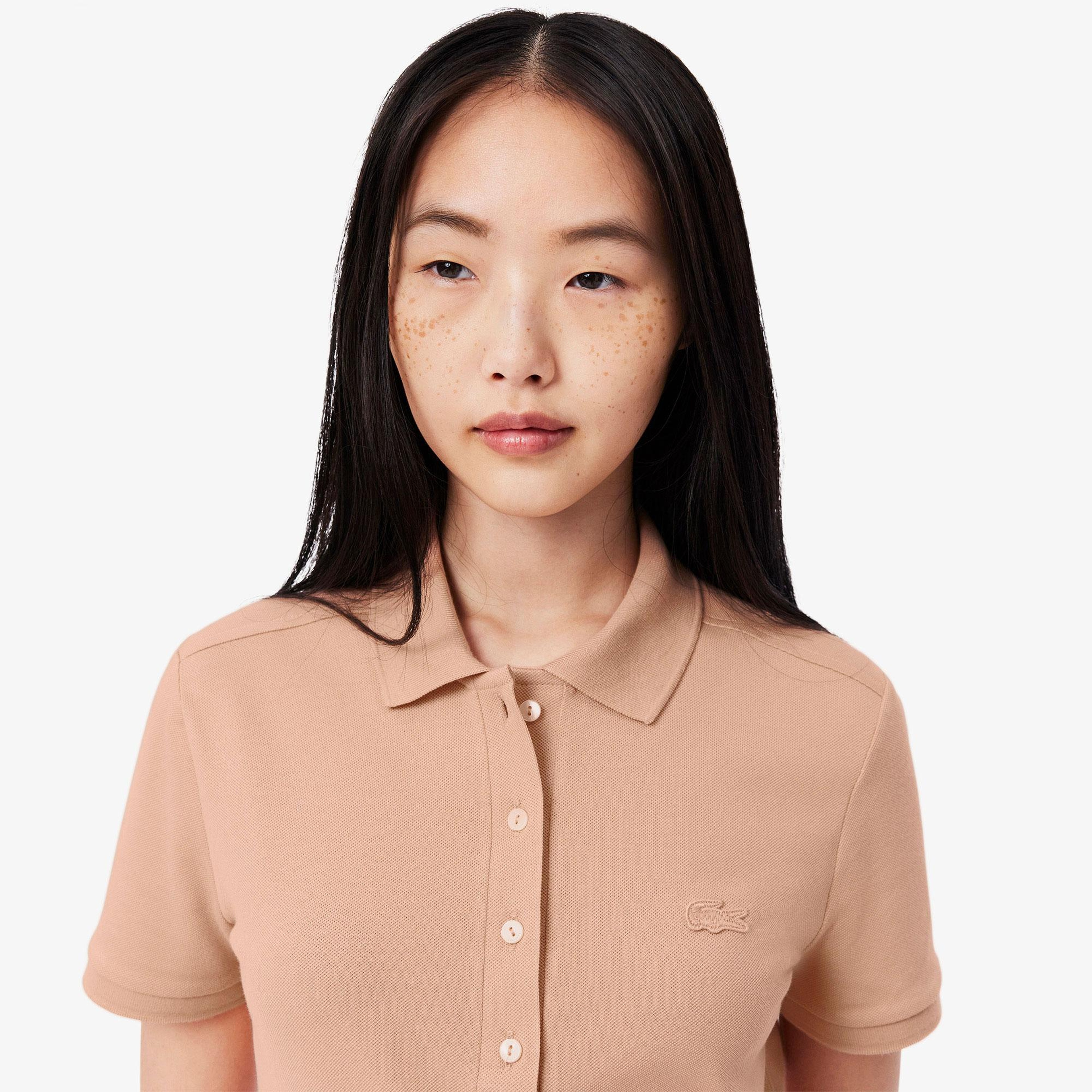 L.12.D Kadın Slim Fit Kahverengi Polo