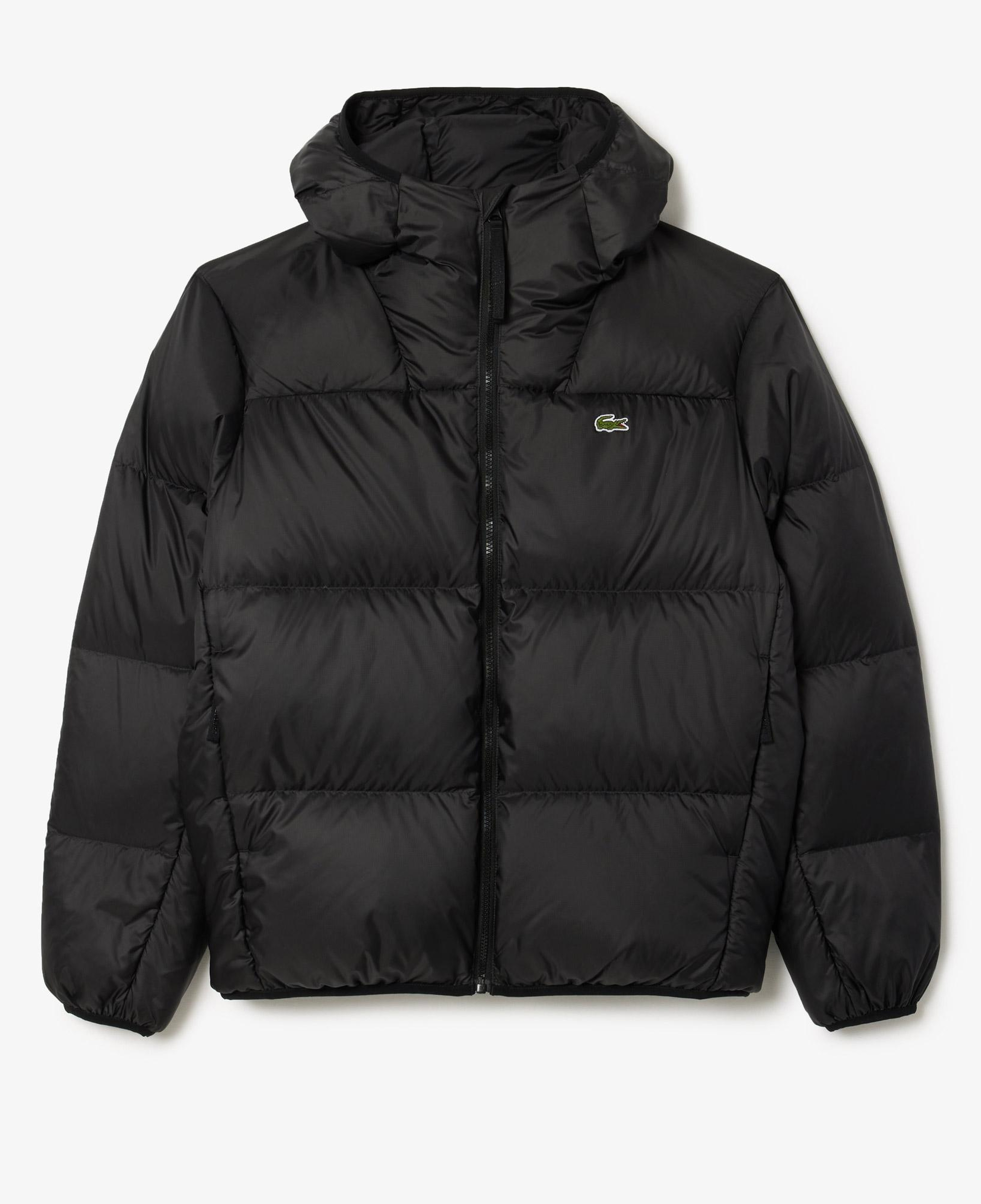 Erkek Relaxed Fit Kapüşonlu Siyah Şişme Mont