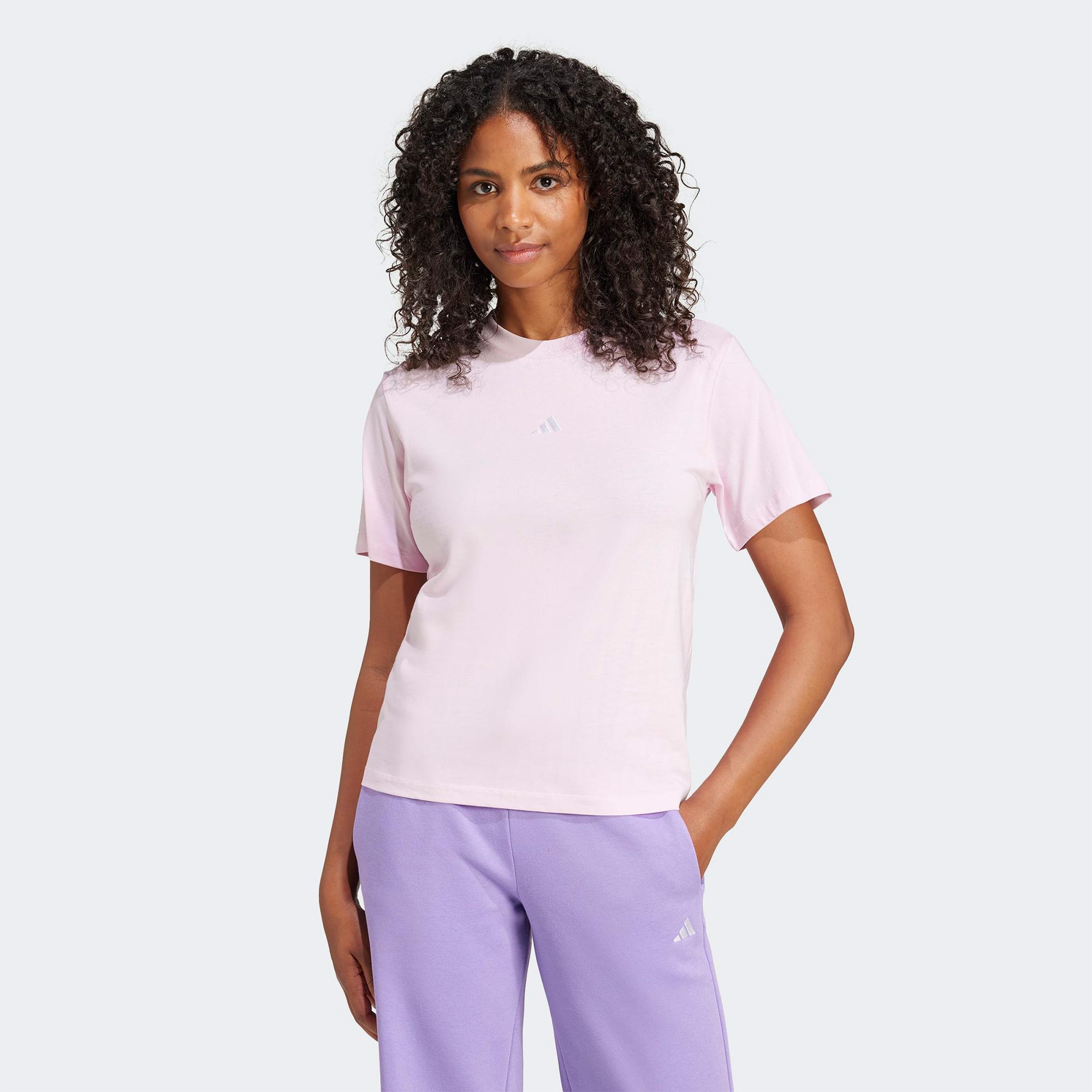 adidas Essentials Small Logo Kadın Pembe T-Shirt