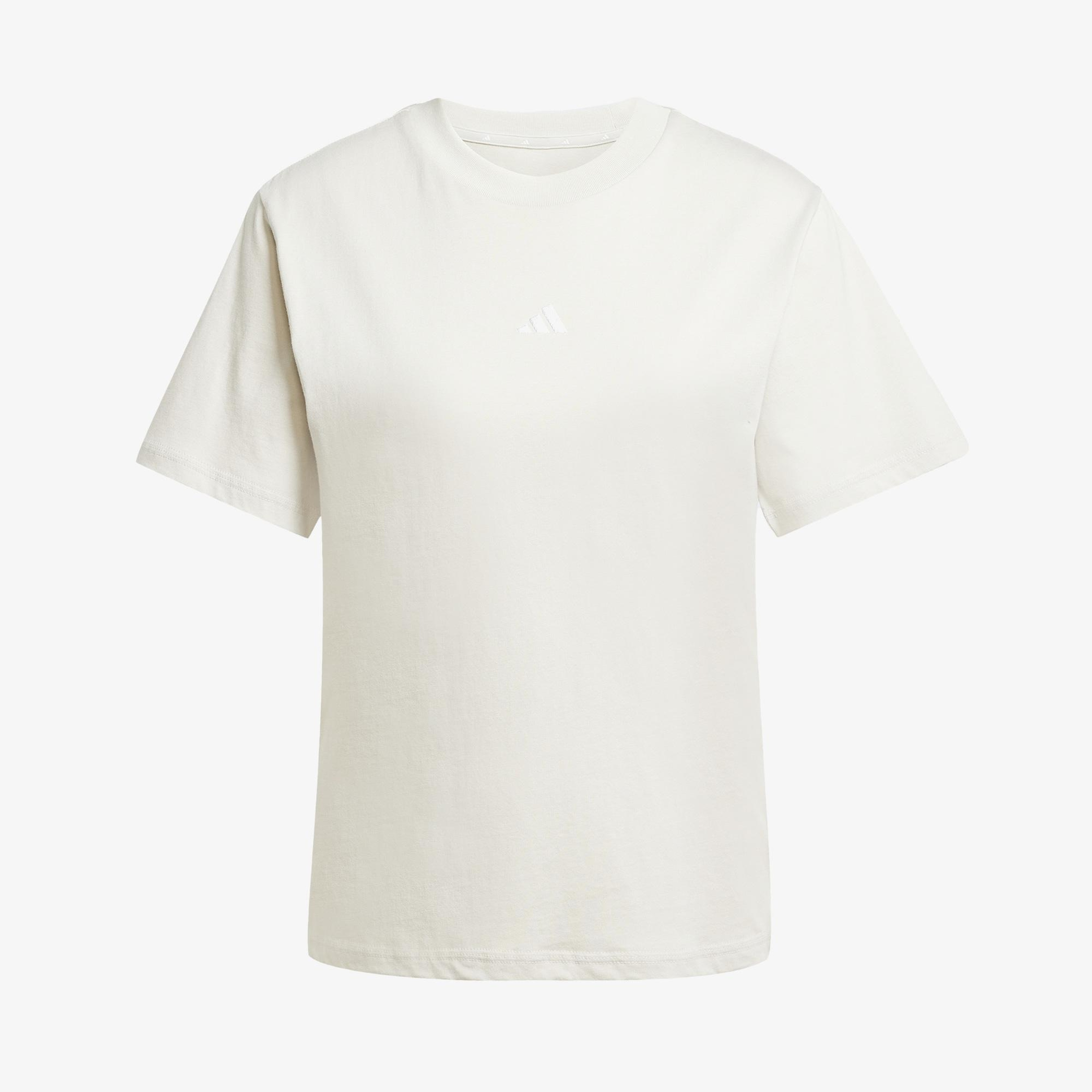 adidas Essentials Small Logo Kadın Bej T-Shirt