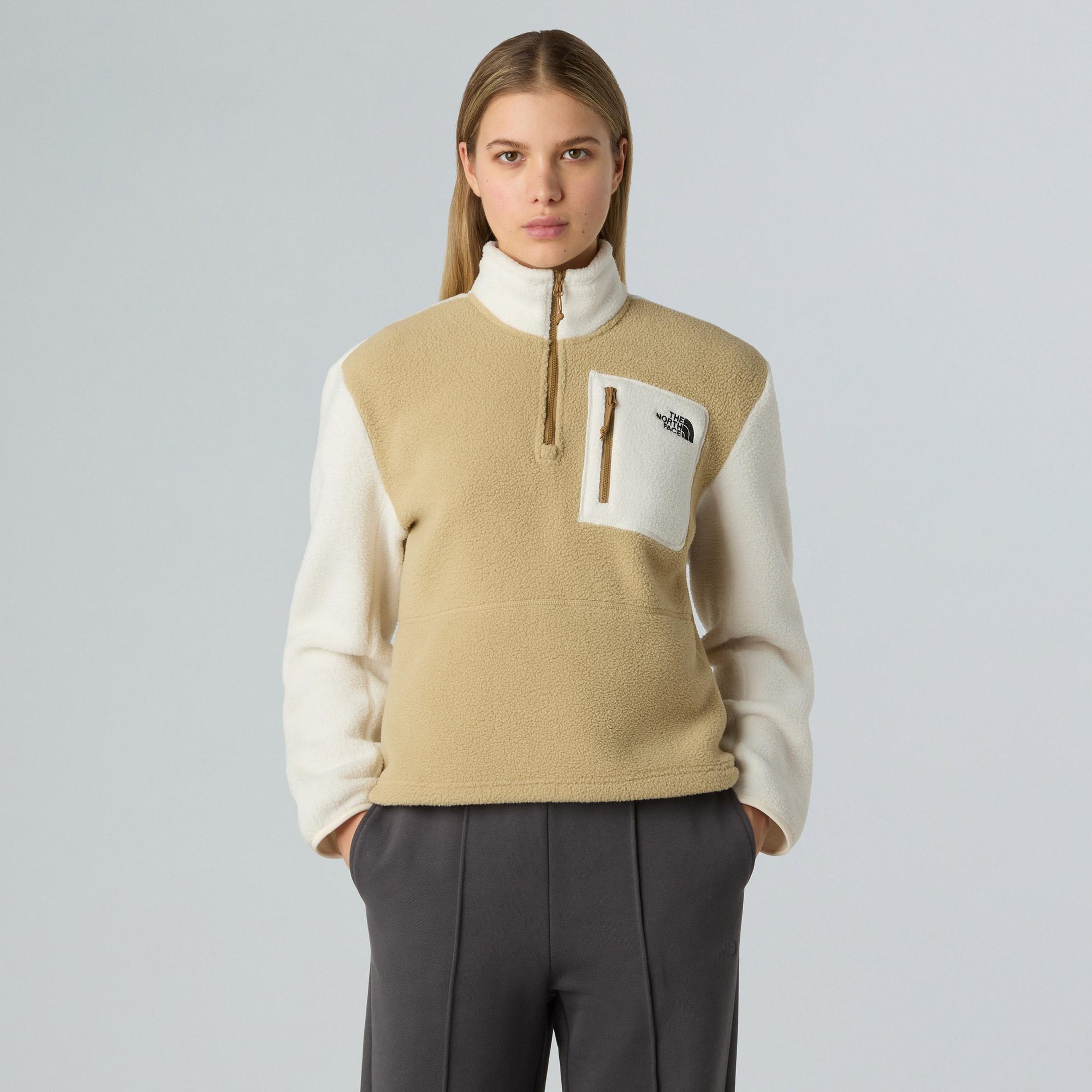 The North Face Yumiori 1/4 Zip Kadın Kahverengi Polar Mont