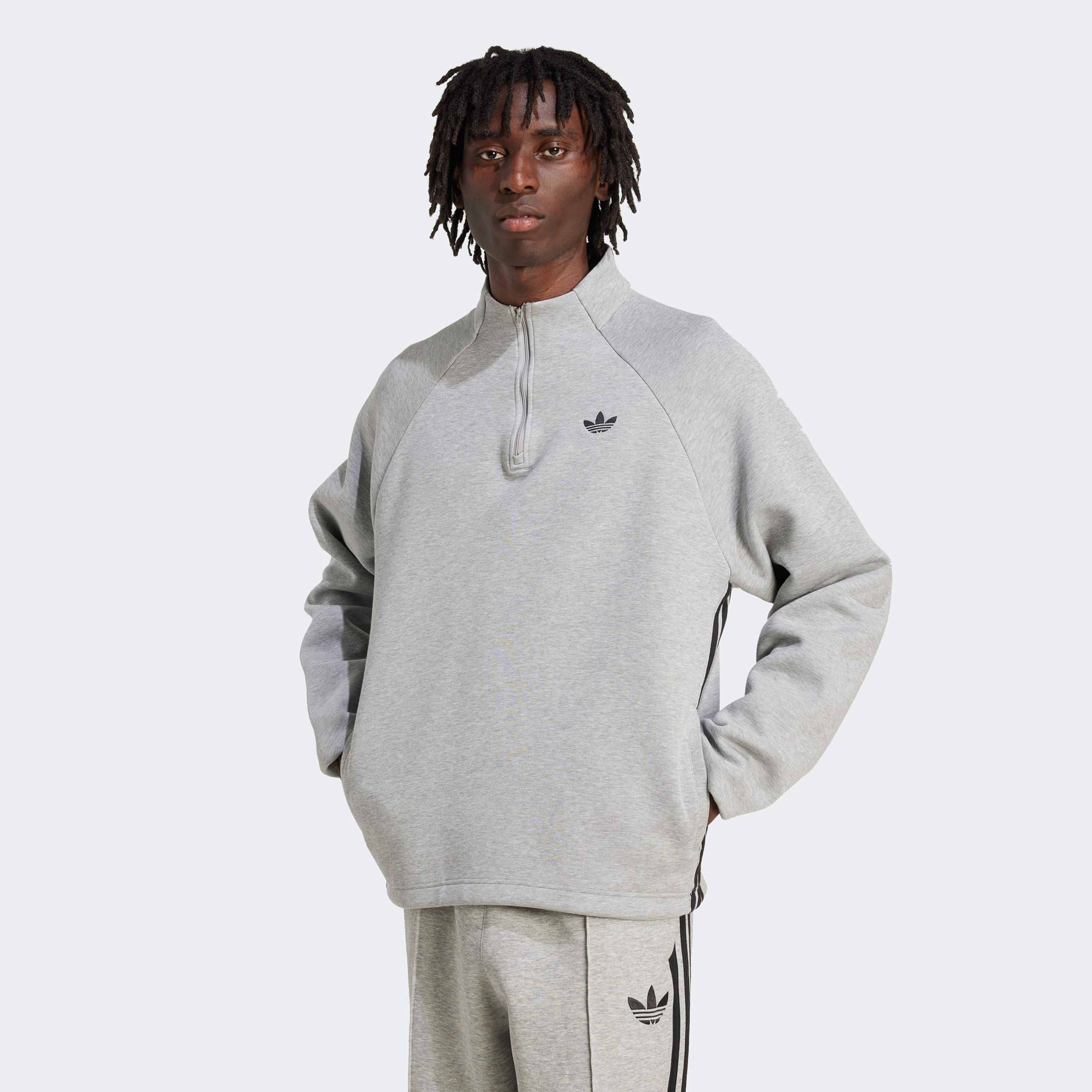 adidas Adicolor Spacer Drill Gri Erkek Üst