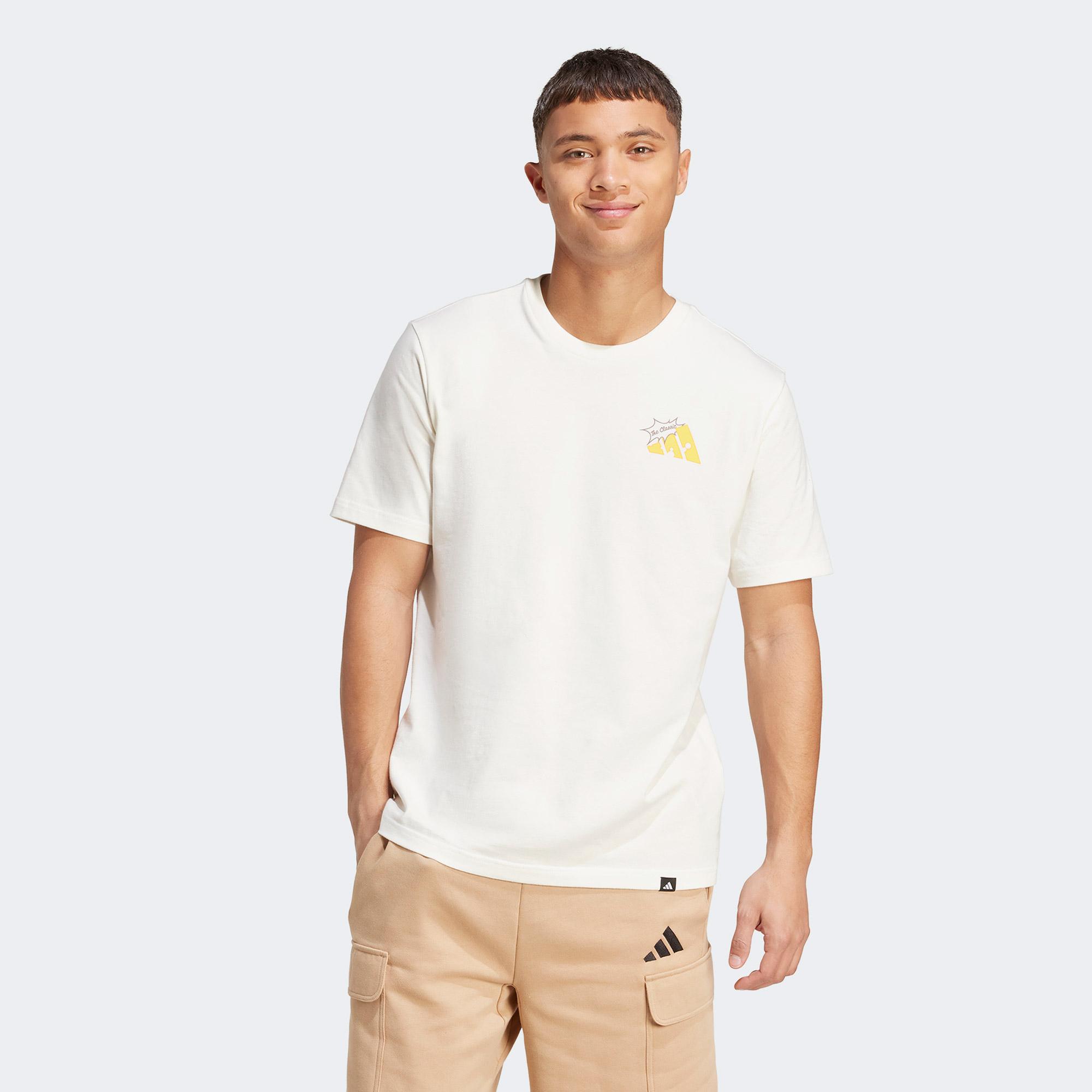 adidas M Cheese Erkek Beyaz T-Shirt