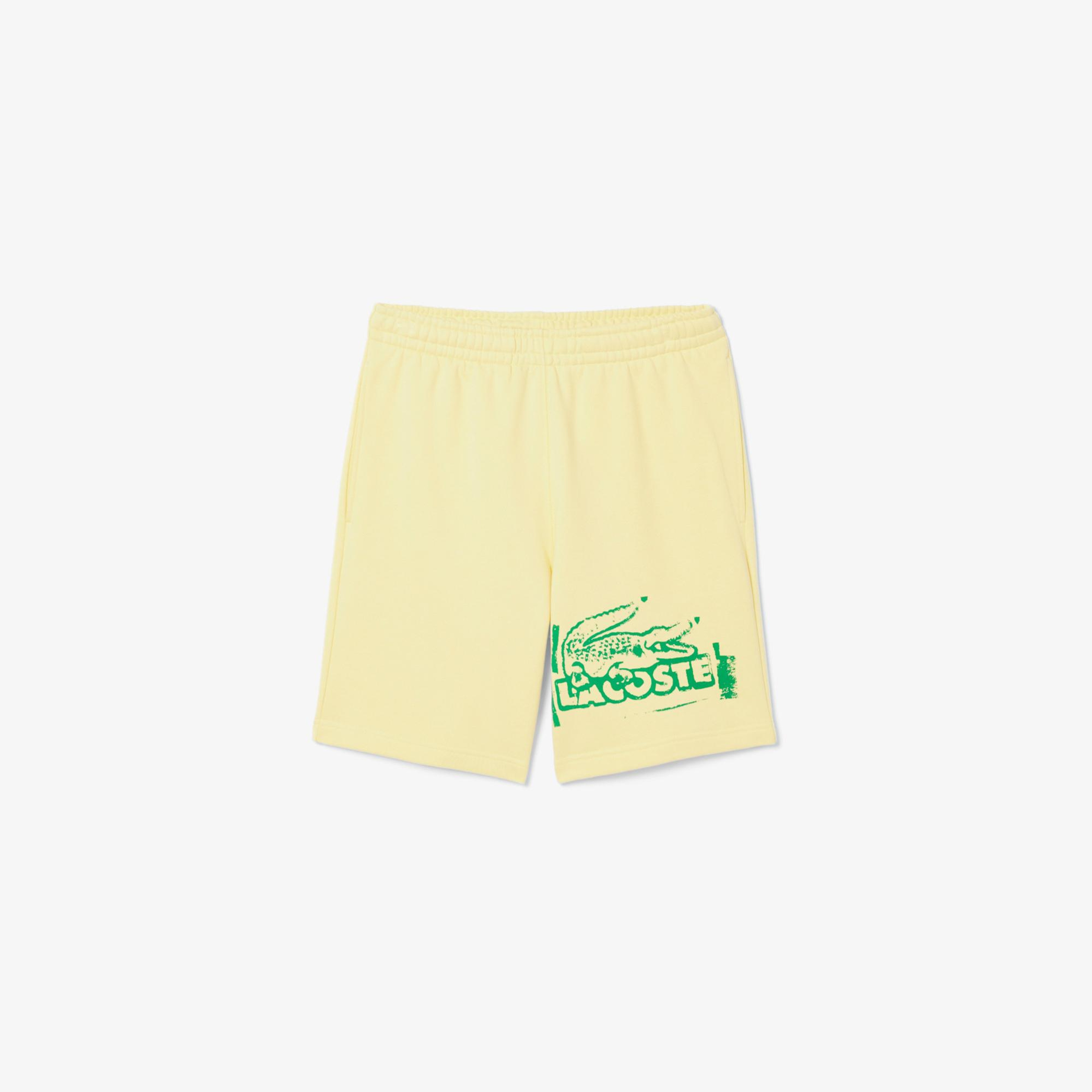 Lacoste Graphic Print Fleece Erkek Mavi Şort