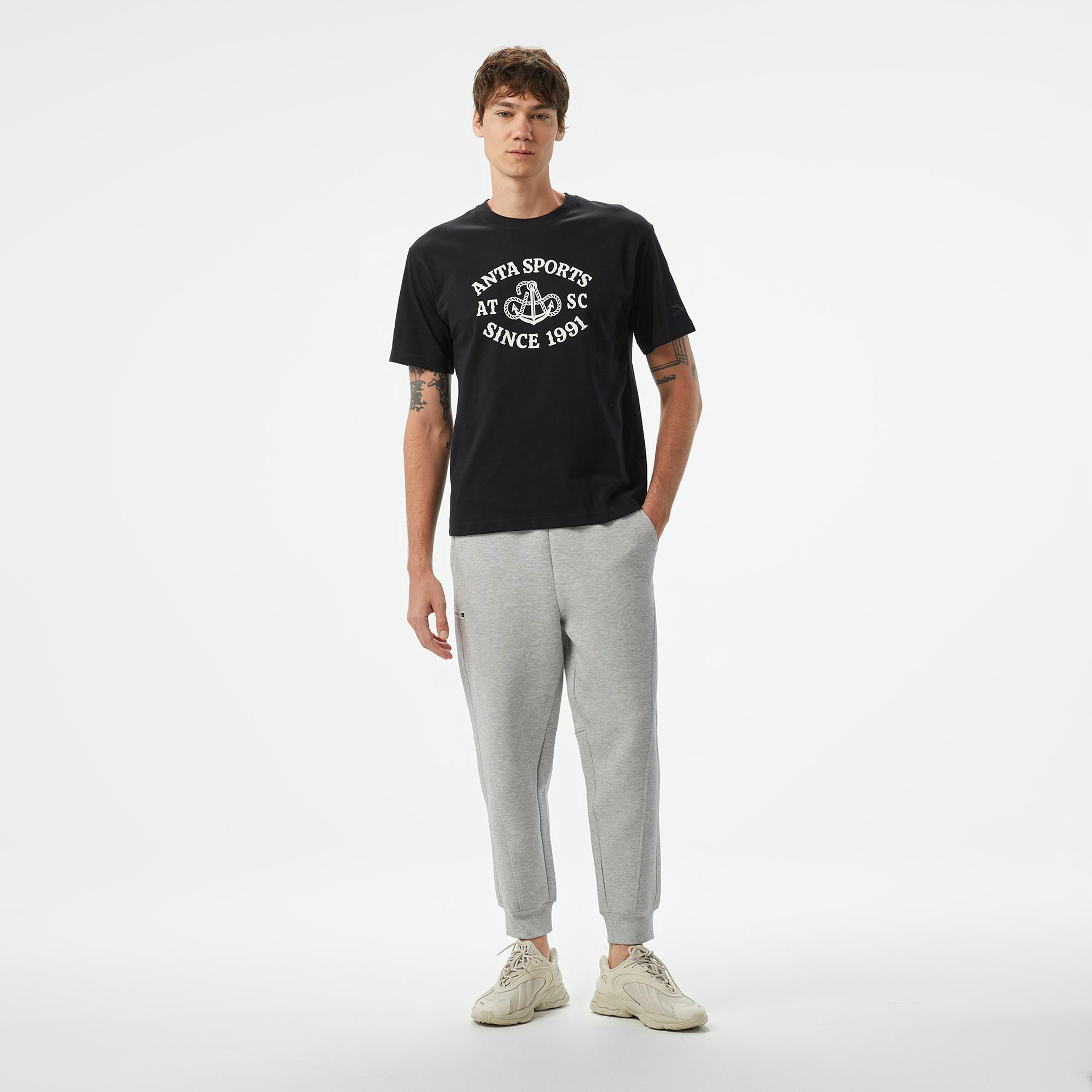 Anta Sports Club Erkek Siyah T-Shirt