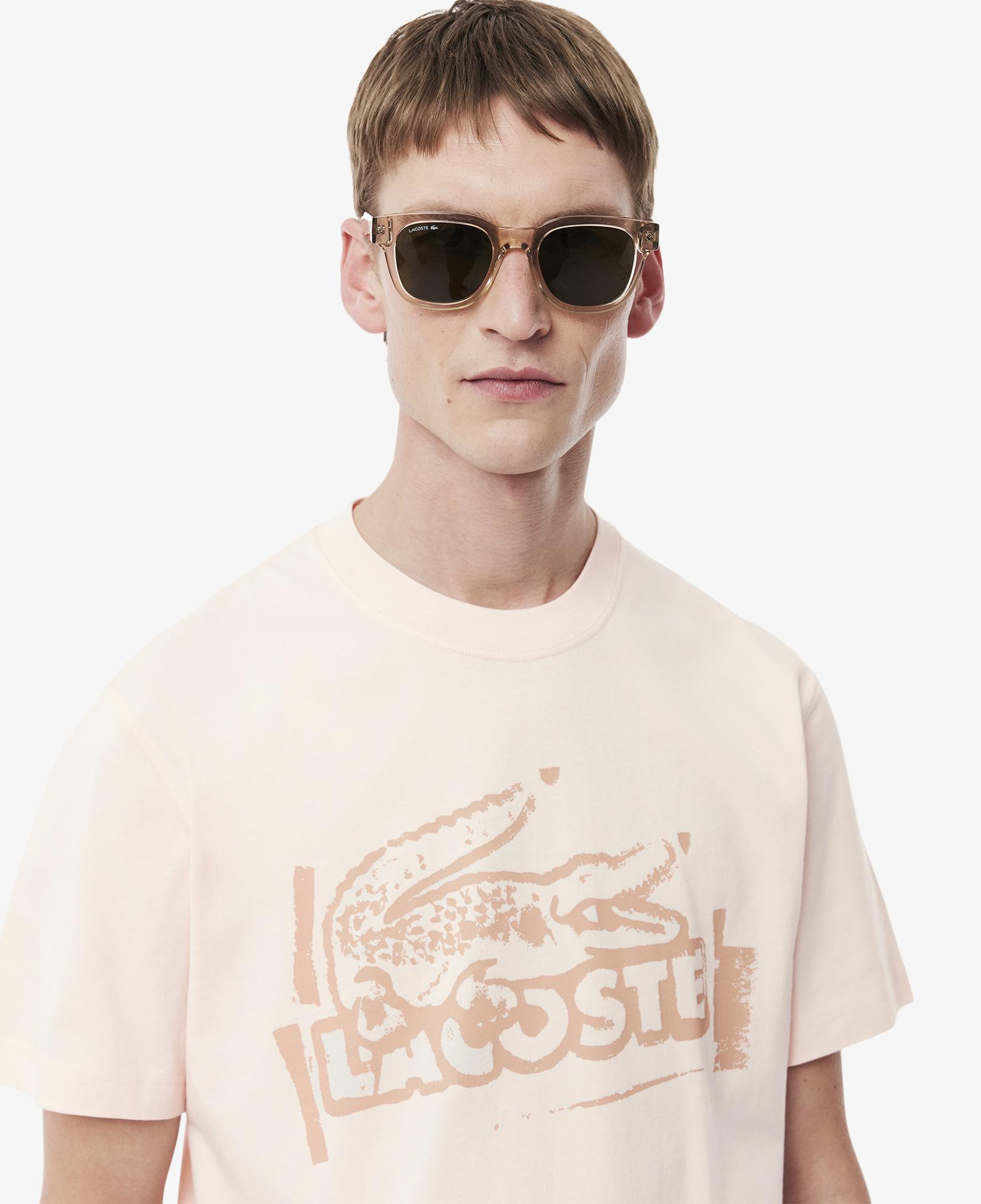 Lacoste Classic Fit Erkek Bej T-Shirt