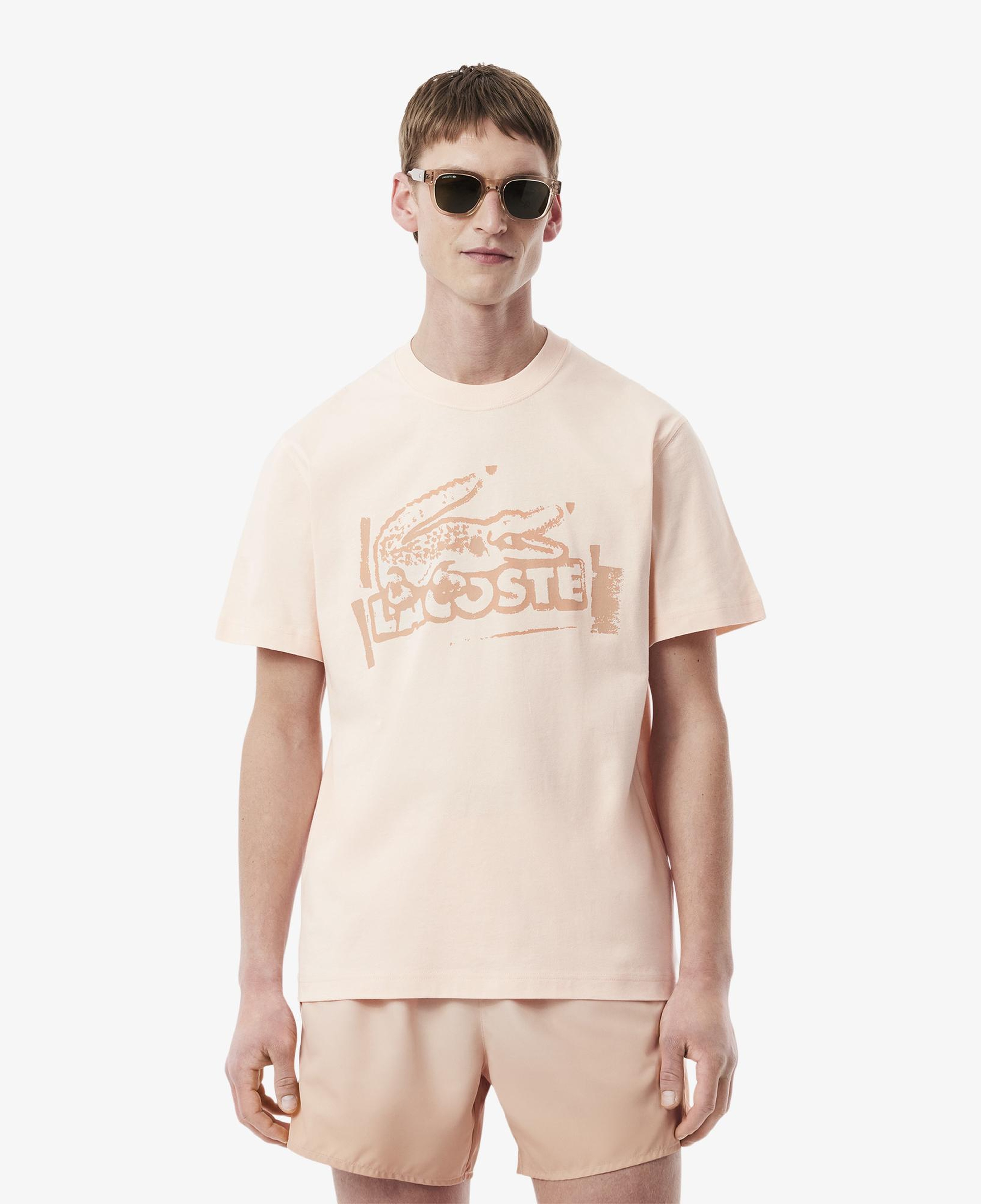 Lacoste Classic Fit Erkek Bej T-Shirt