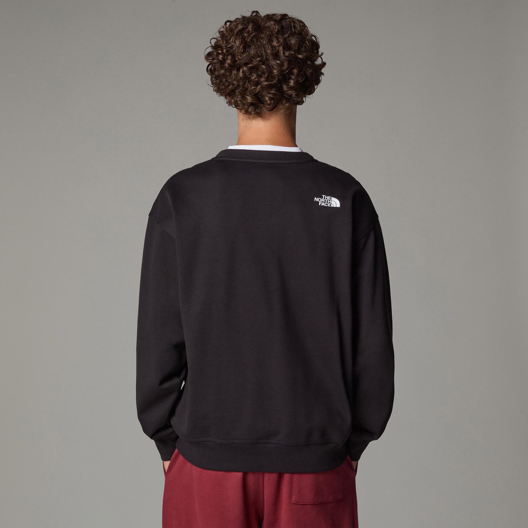 The North Face Oversızed Crew Erkek Siyah Sweatshirt