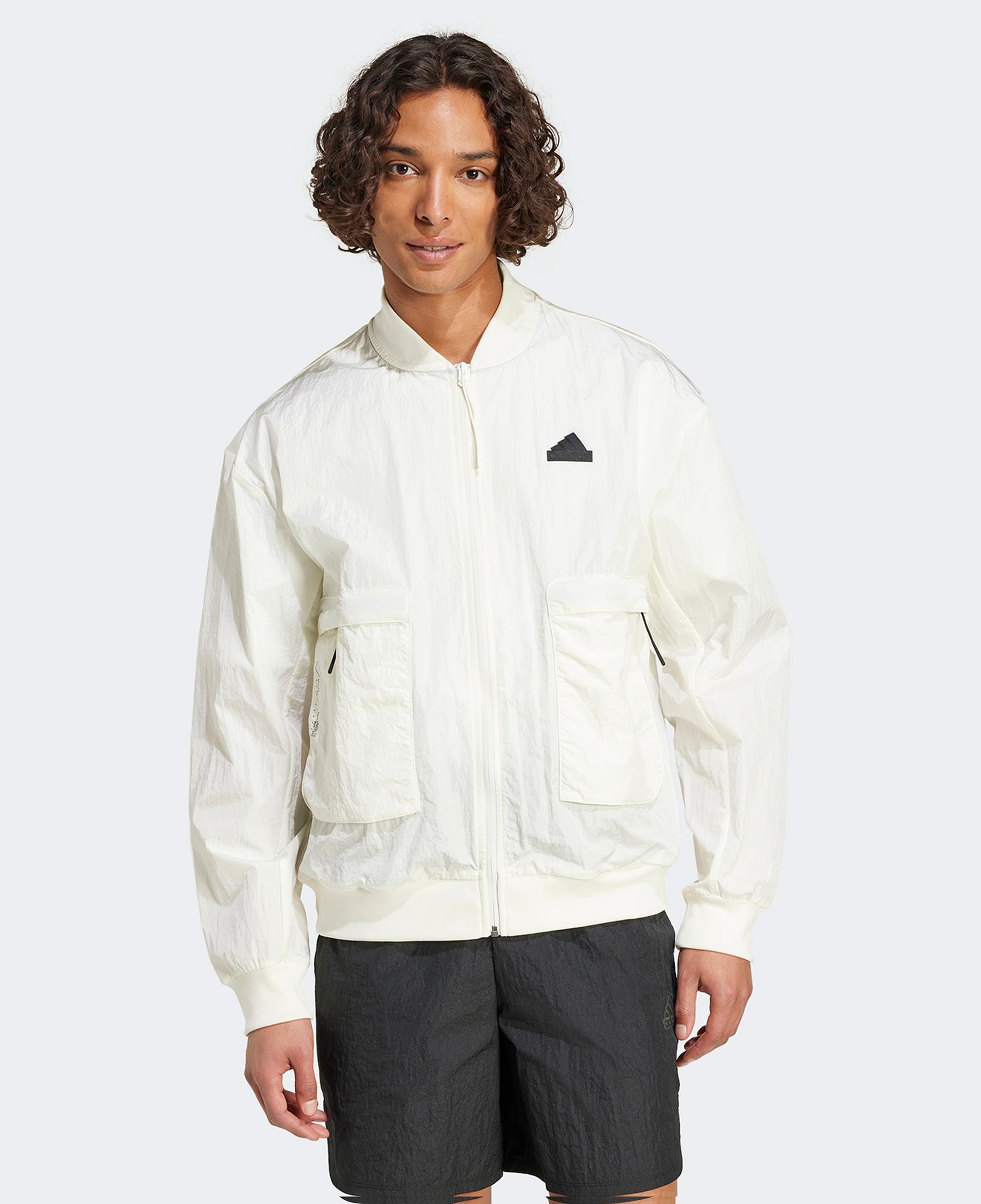 adidas City Escape Premium Bomber Erkek Beyaz Ceket