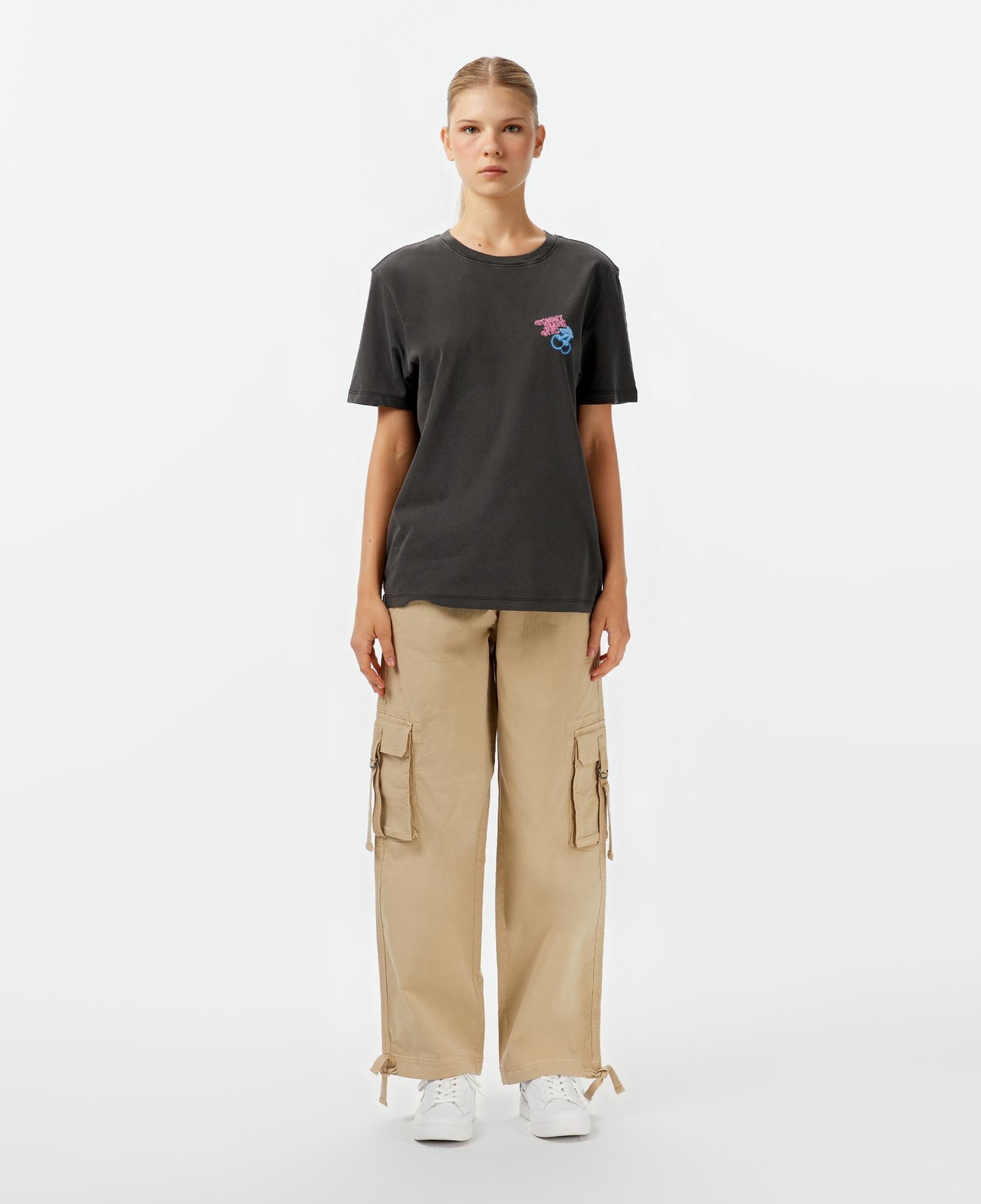 Tommy Hilfiger Loose Cargo Kadın Krem Pantolon