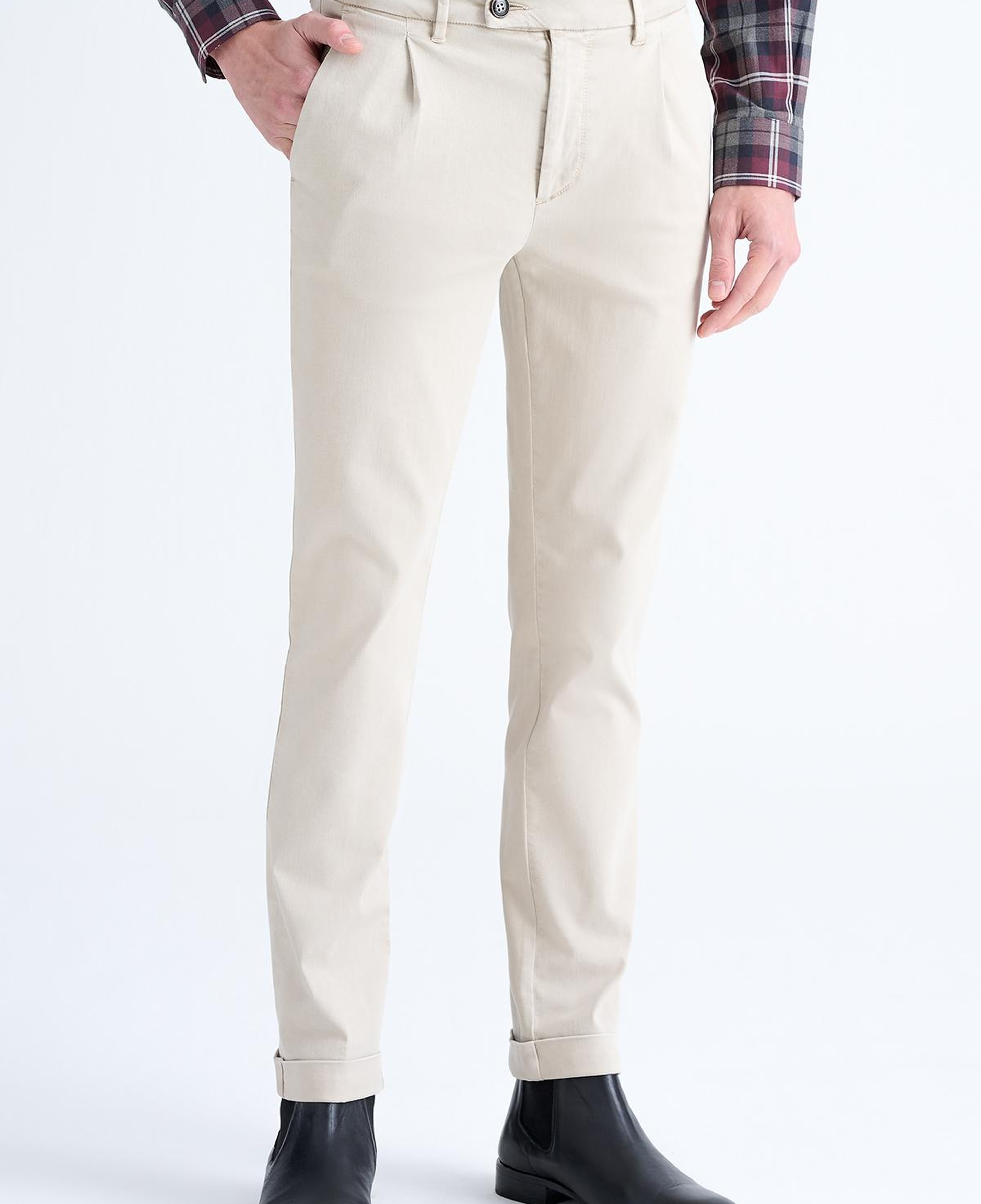 Erkek Bej Chino Pantolon