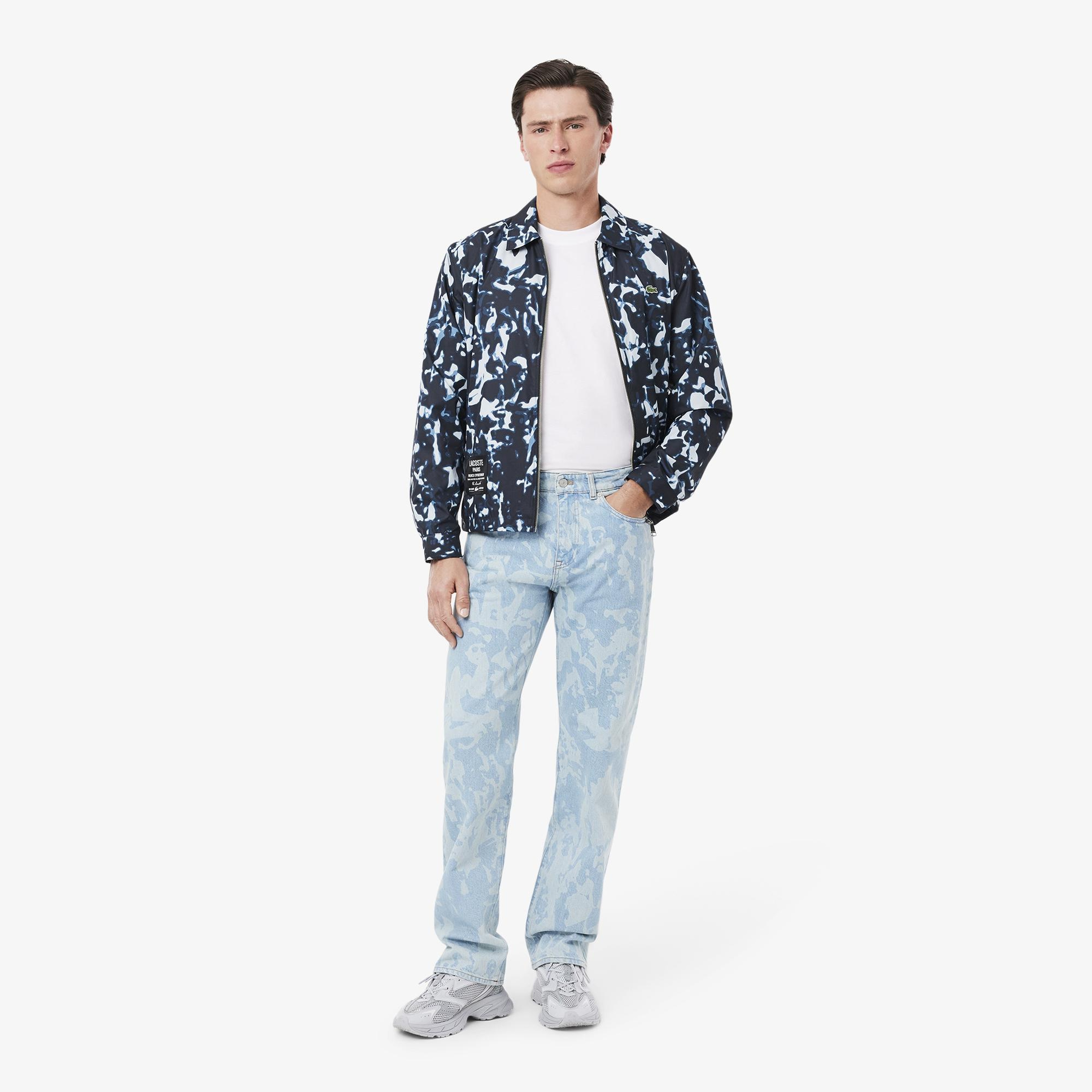 Lacoste Print Motif Erkek Beyaz T-Shirt