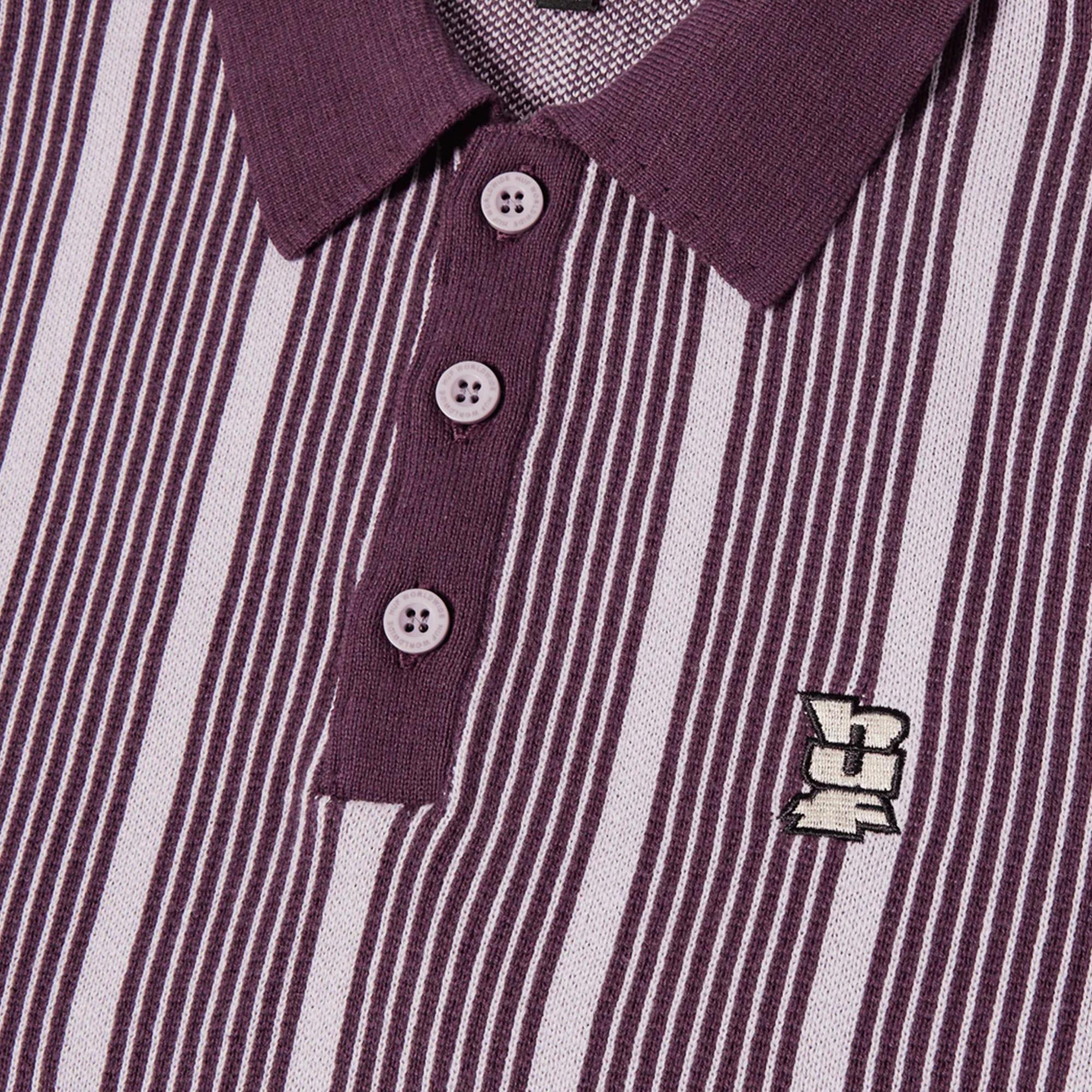 Huf Trace Stripe Erkek Mor Gömlek
