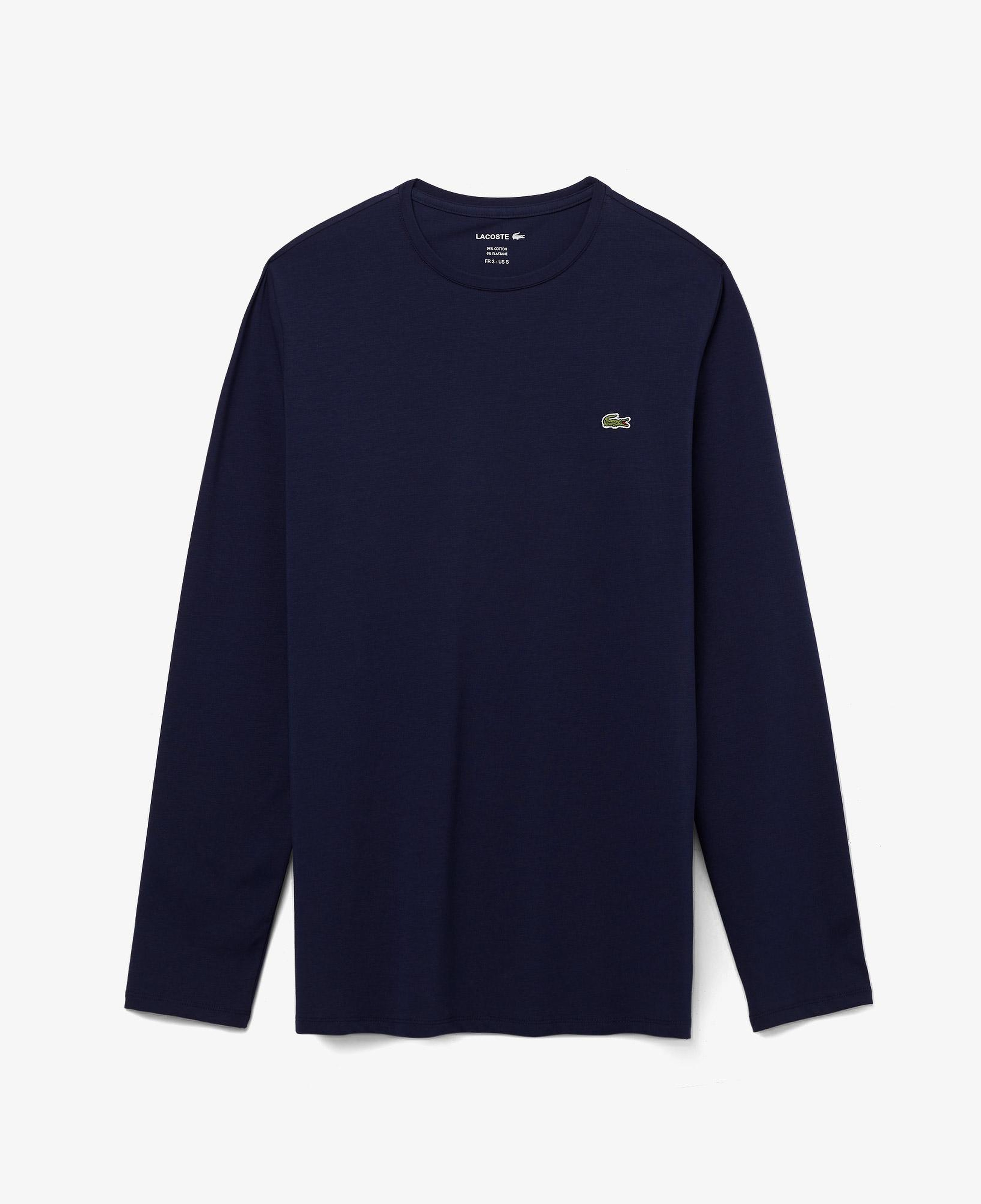 Lacoste Erkek Slim Fit Uzun Kollu Bisiklet Yaka Lacivert T-Shirt