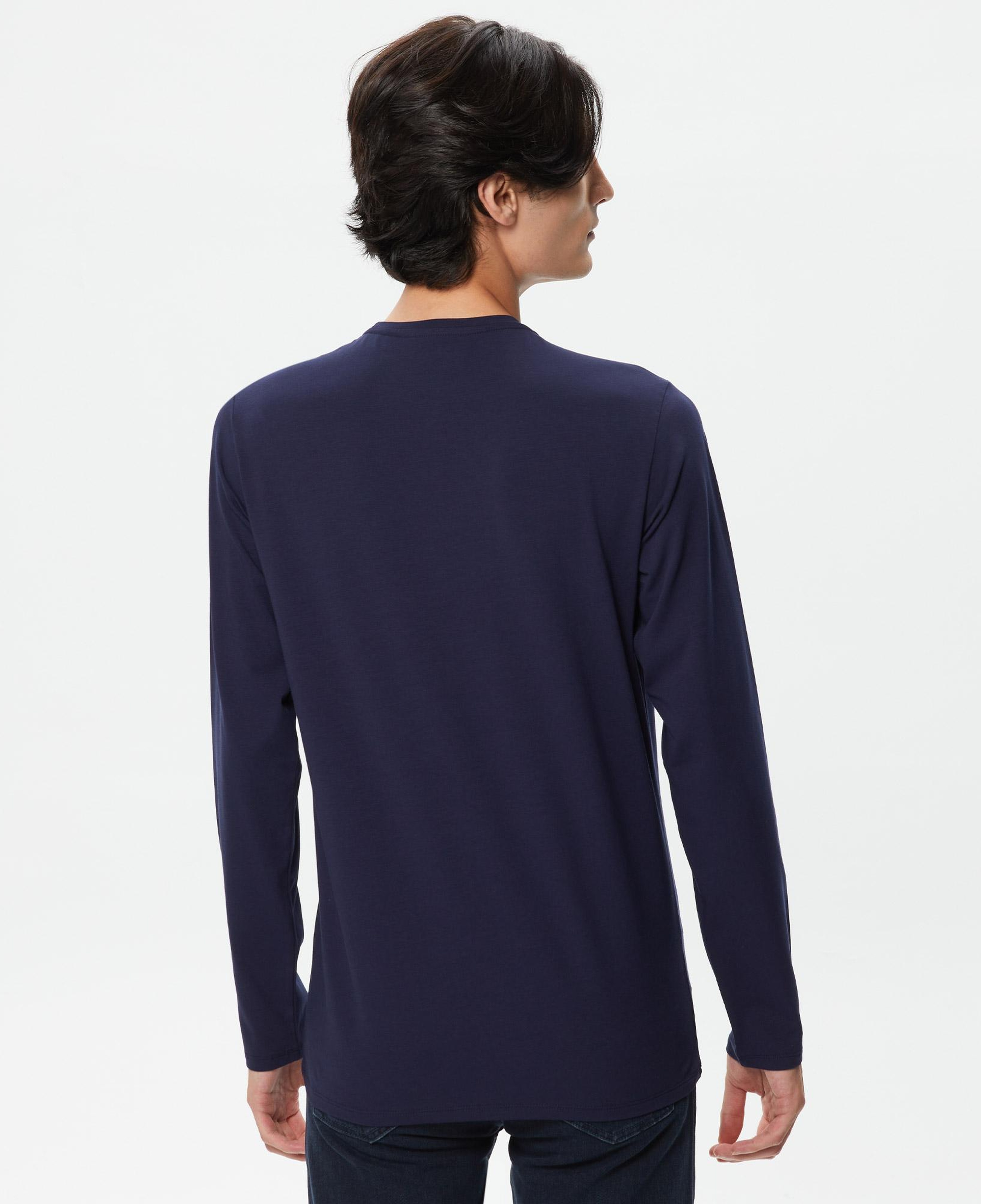 Lacoste Erkek Slim Fit Uzun Kollu Bisiklet Yaka Lacivert T-Shirt