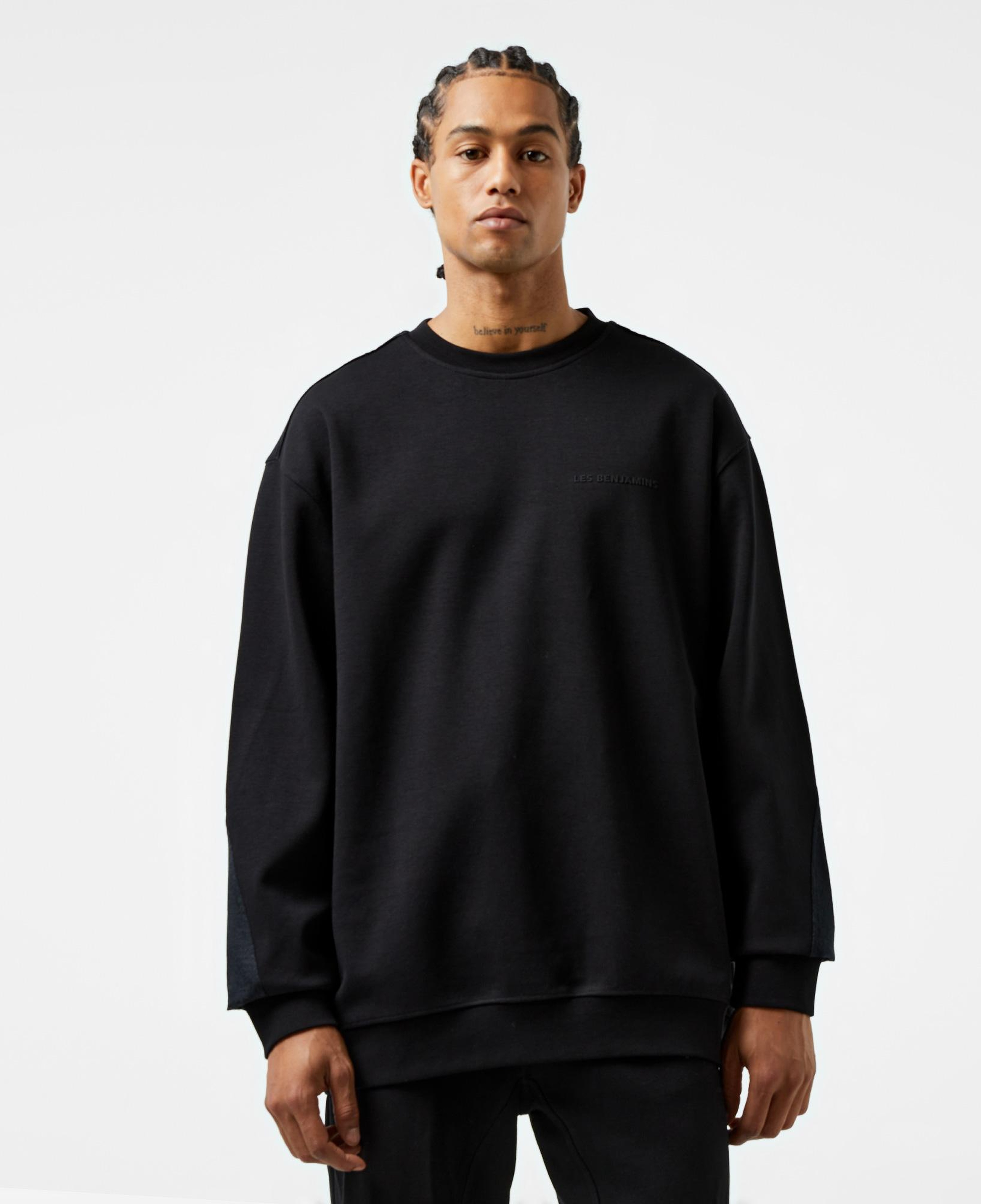Les Benjamins 403 Erkek Siyah Sweatshirt