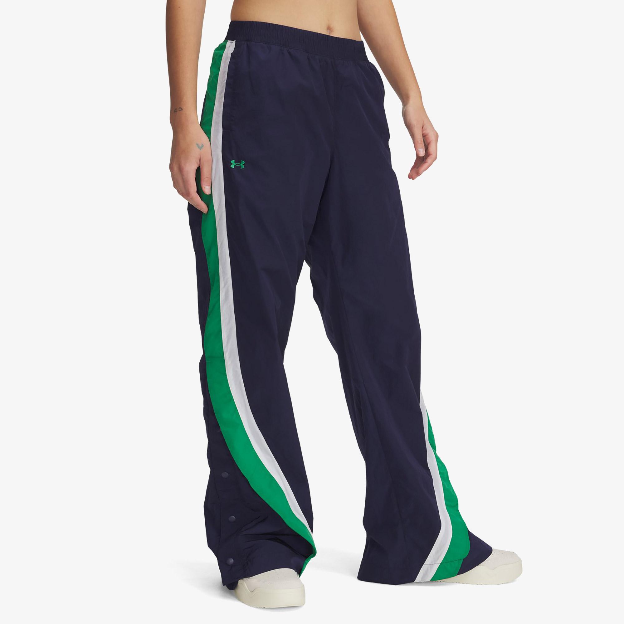Under Armour Icon Crinkle Tear Away Kadın Lacivert Eşofman Altı