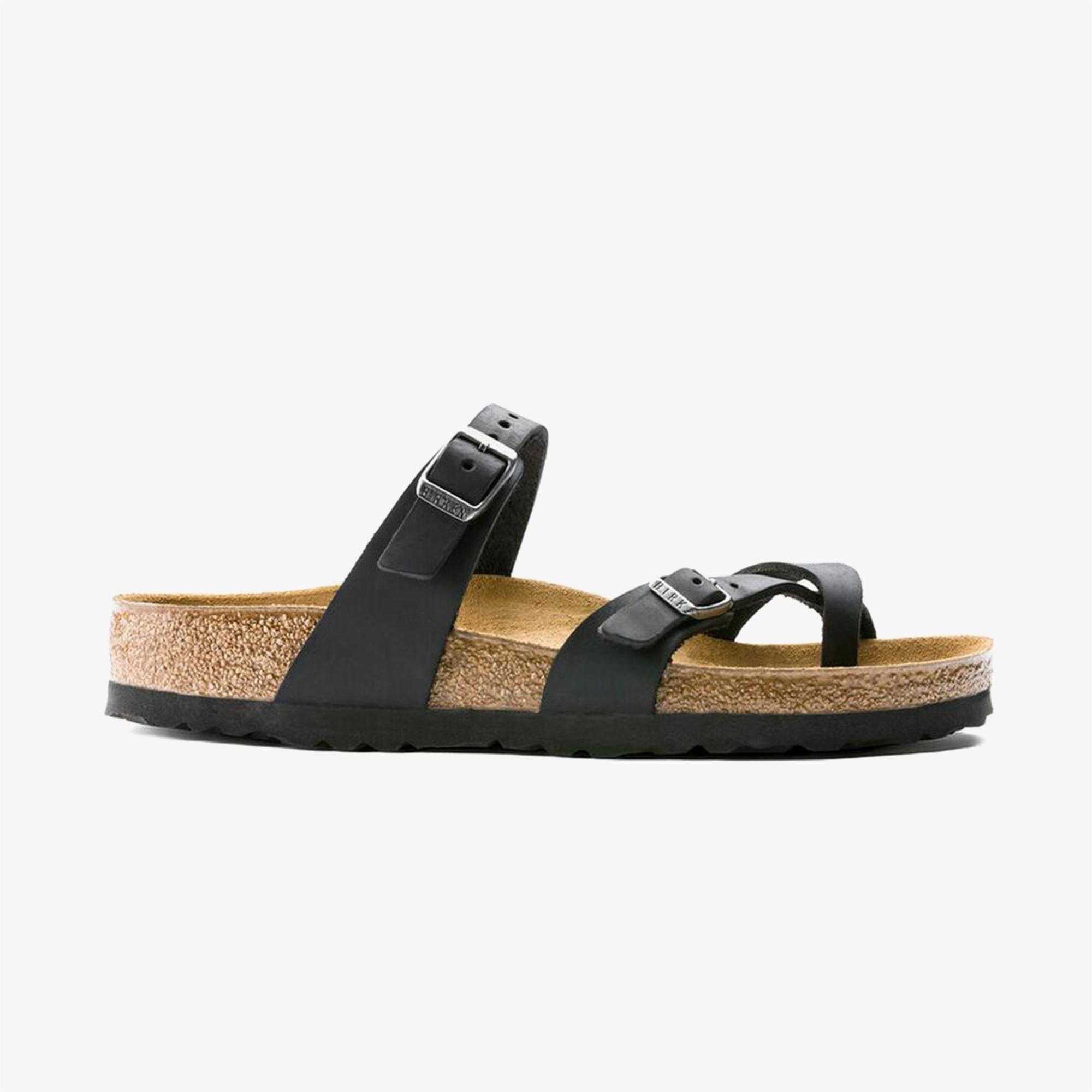 Birkenstock Mayari Leoi Kadın Siyah Parmak Arası Terlik