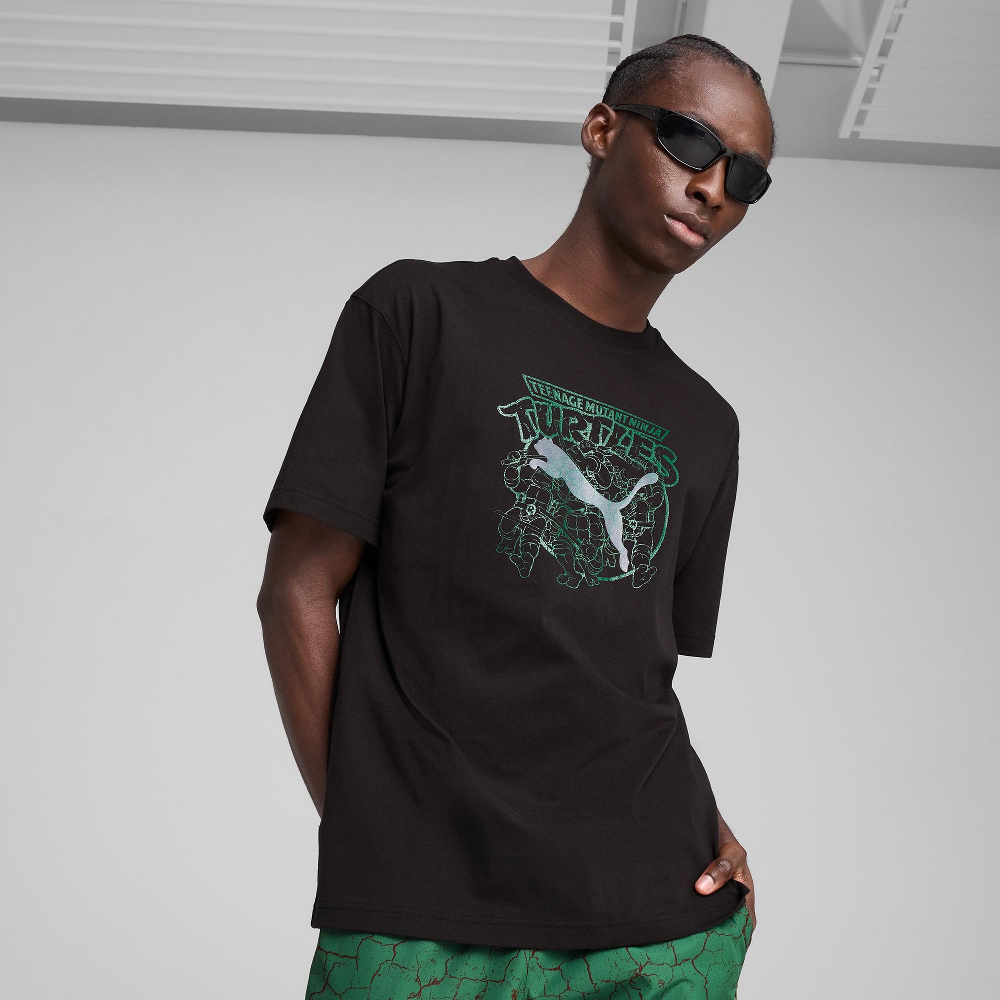 Puma X TMNT Relaxed Graphic Erkek Siyah T-Shirt