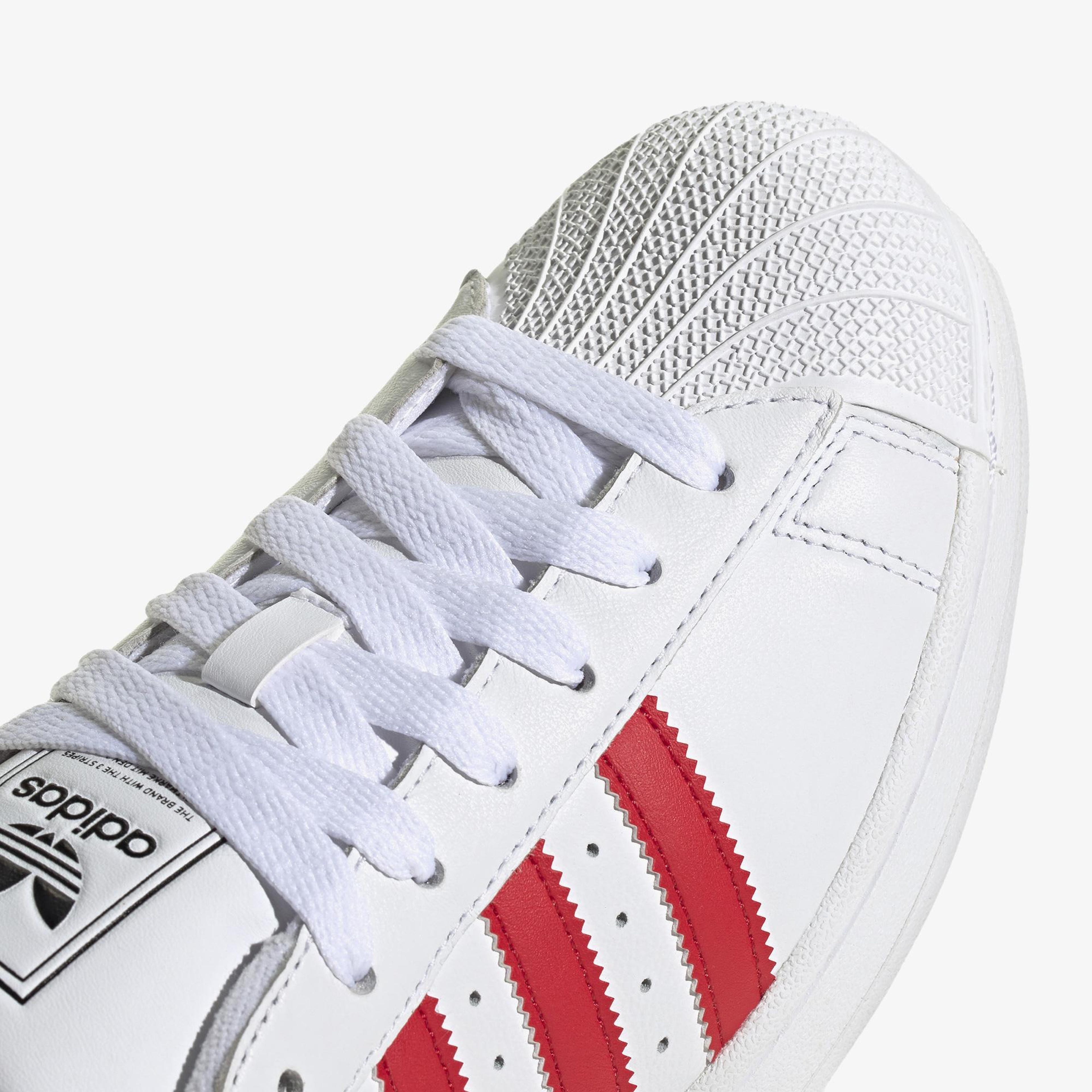 adidas Originals Superstar II Unisex Kırmızı/Beyaz Spor Ayakkabı