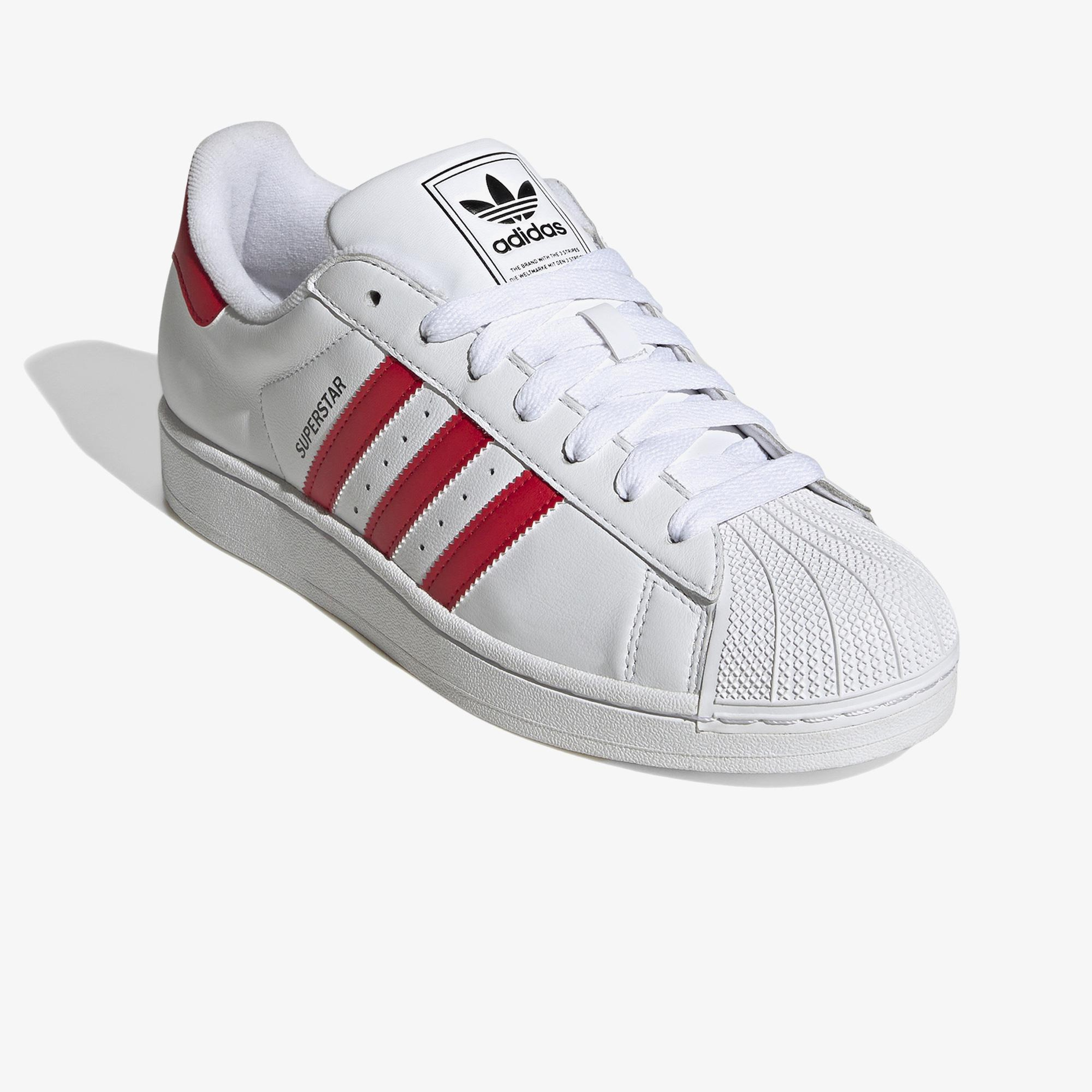 adidas Originals Superstar II Unisex Kırmızı/Beyaz Spor Ayakkabı