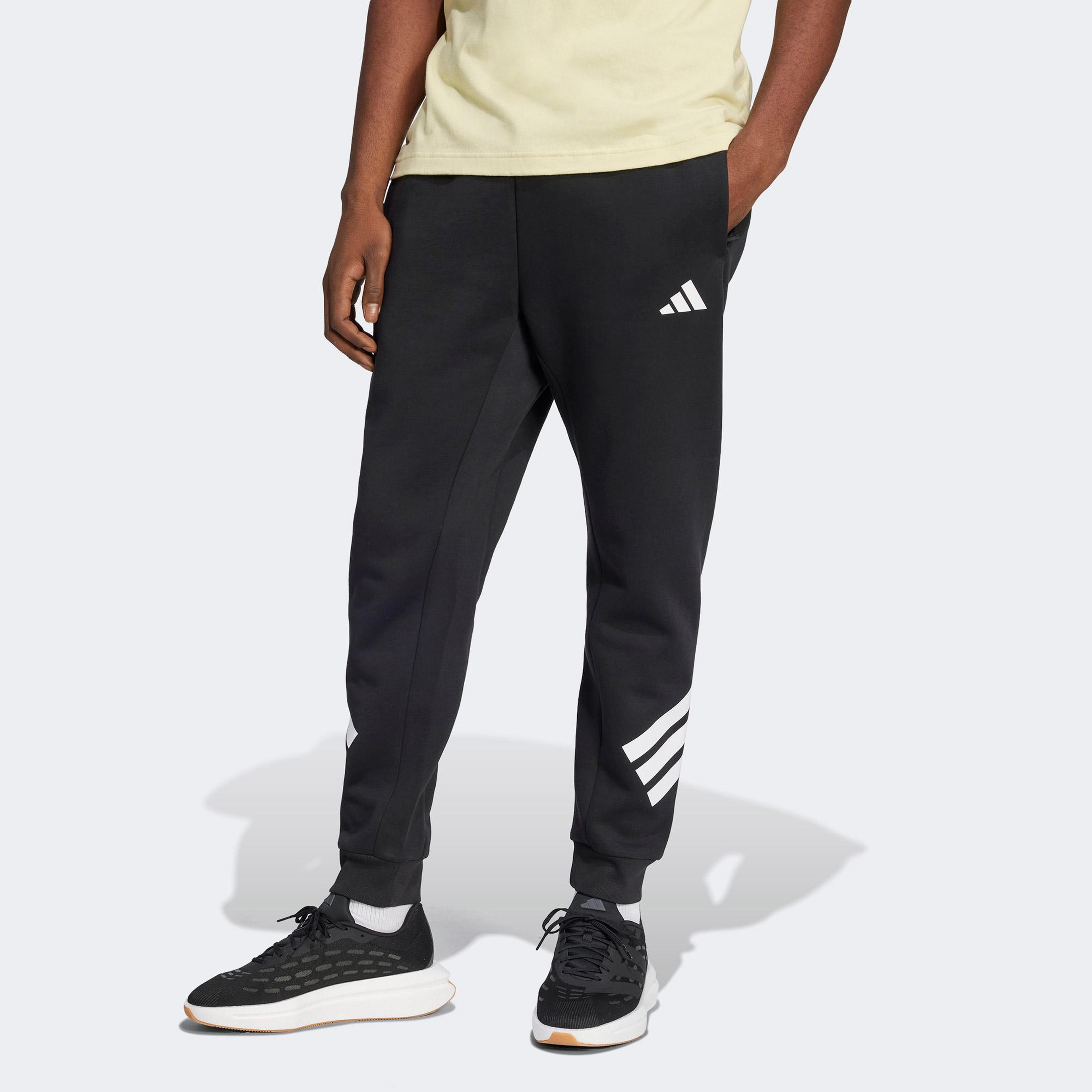 adidas Future icons 3 Stripes Erkek Siyah Antrenman Eşofman Altı