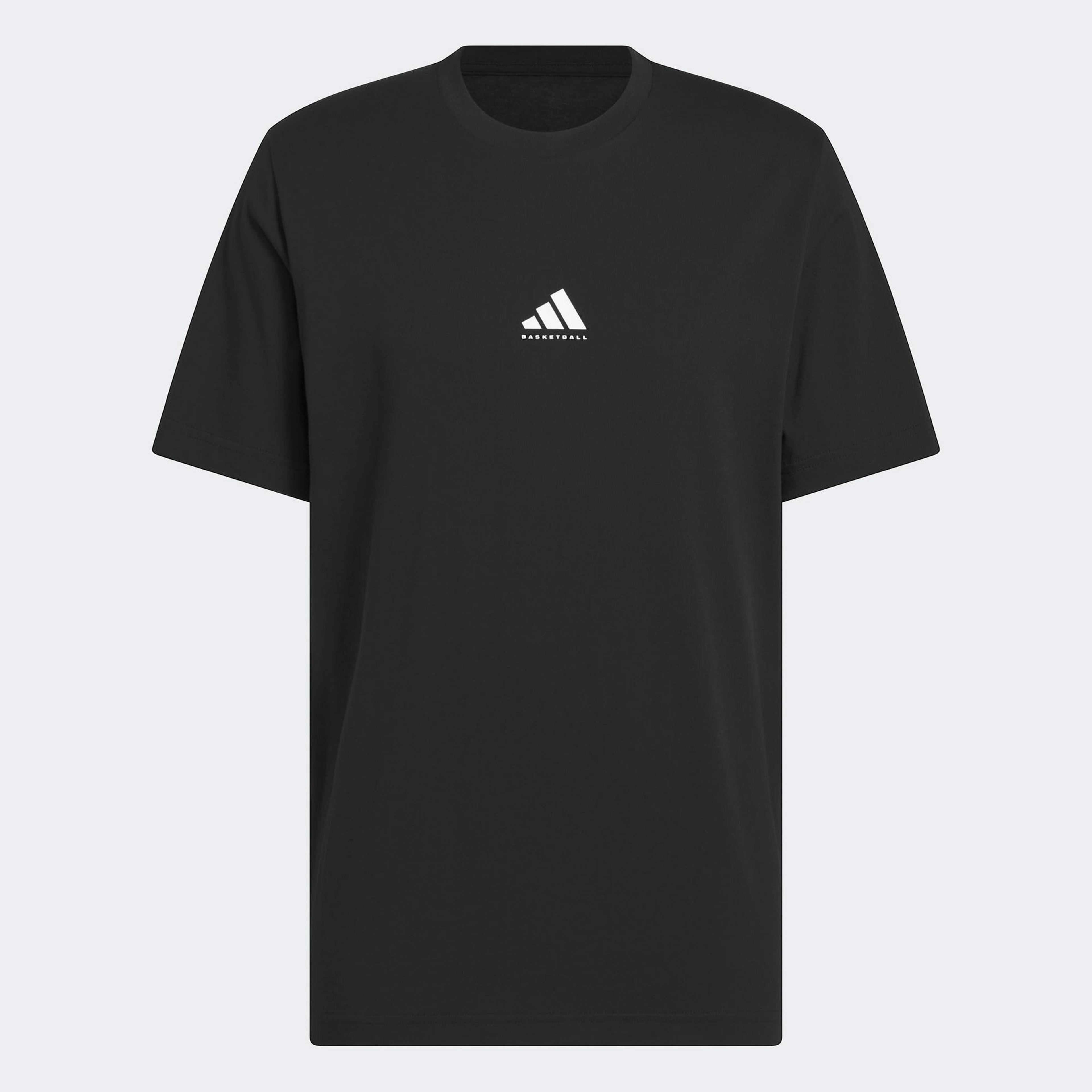 adidas Basketball Grafikli Erkek Siyah Basketbol T-Shirt