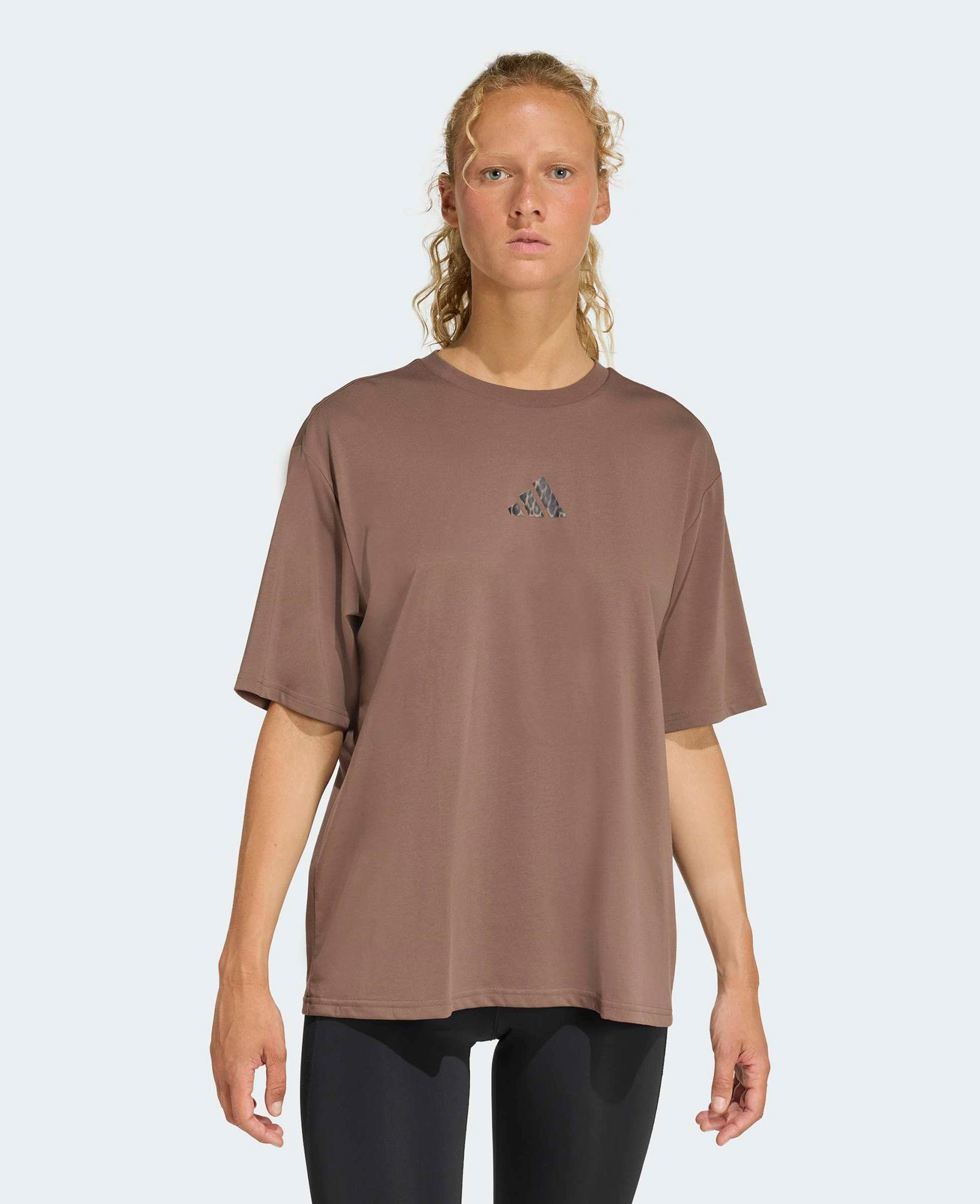 adidas Climacool Animal Training Graphic Kadın Kahverengi Antrenman T-Shirt