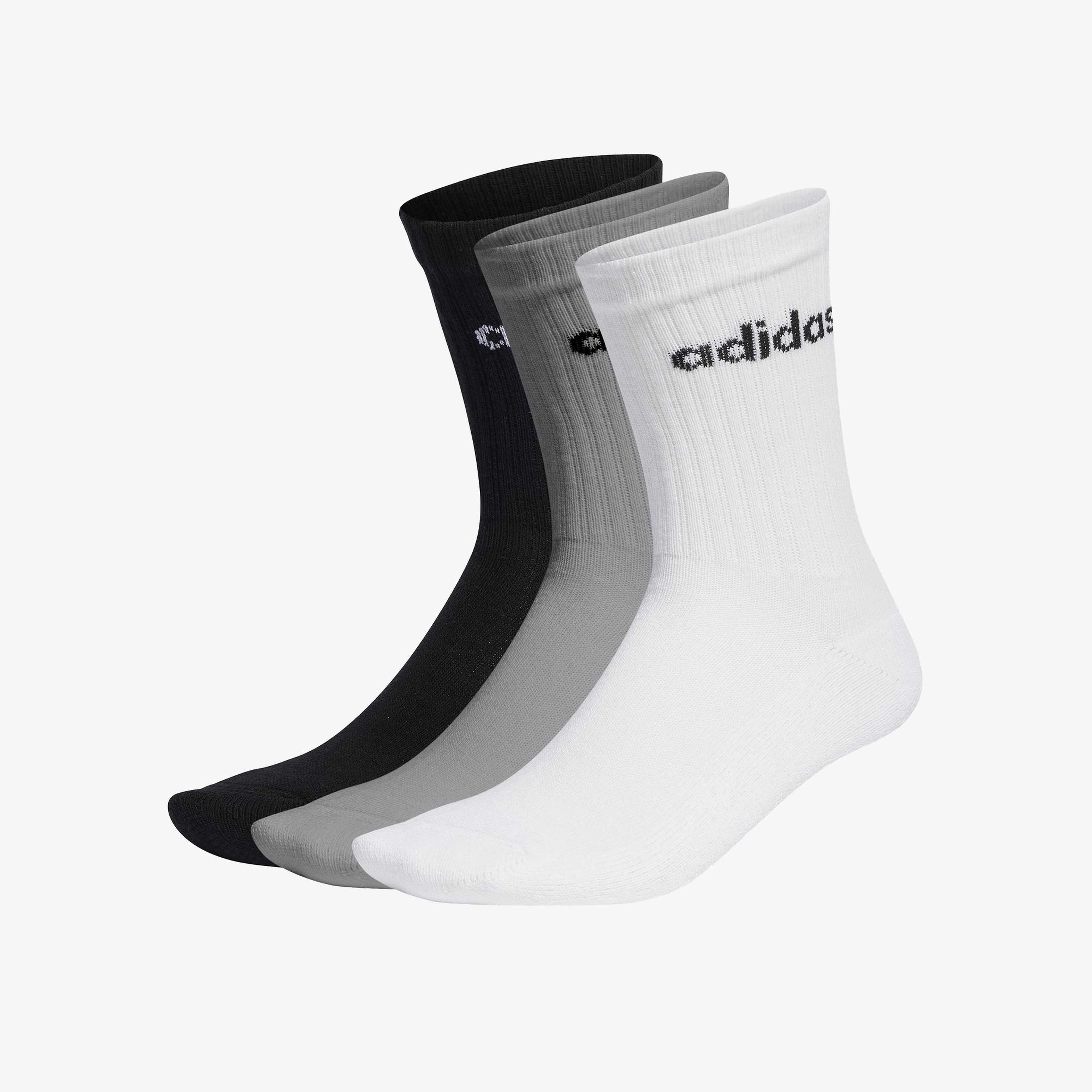 adidas Linear Cushioned Crew Unisex Renkli 3'lü Çorap