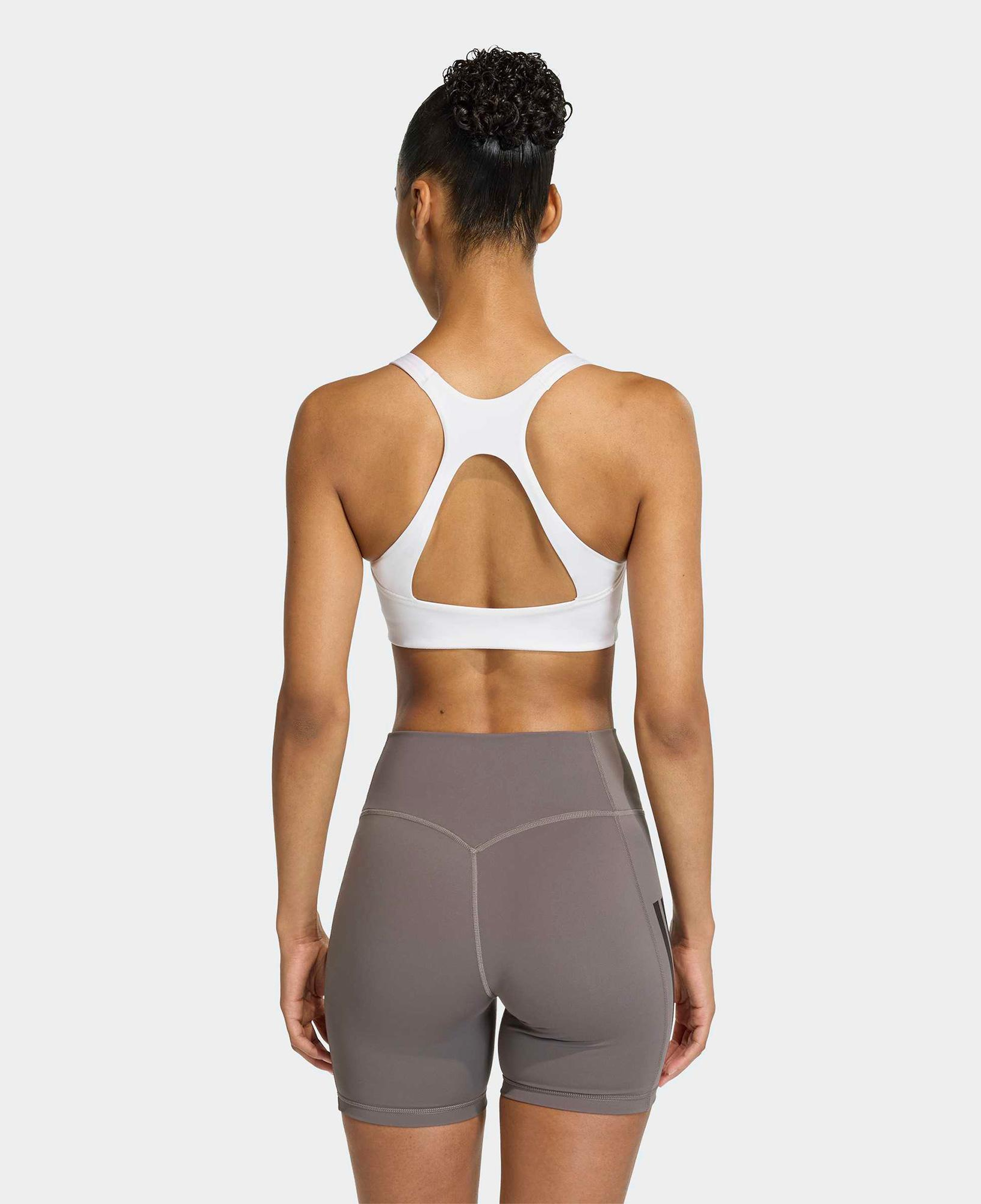 adidas Optime Workout Medium Destekli Kadın Beyaz Antrenman Bra