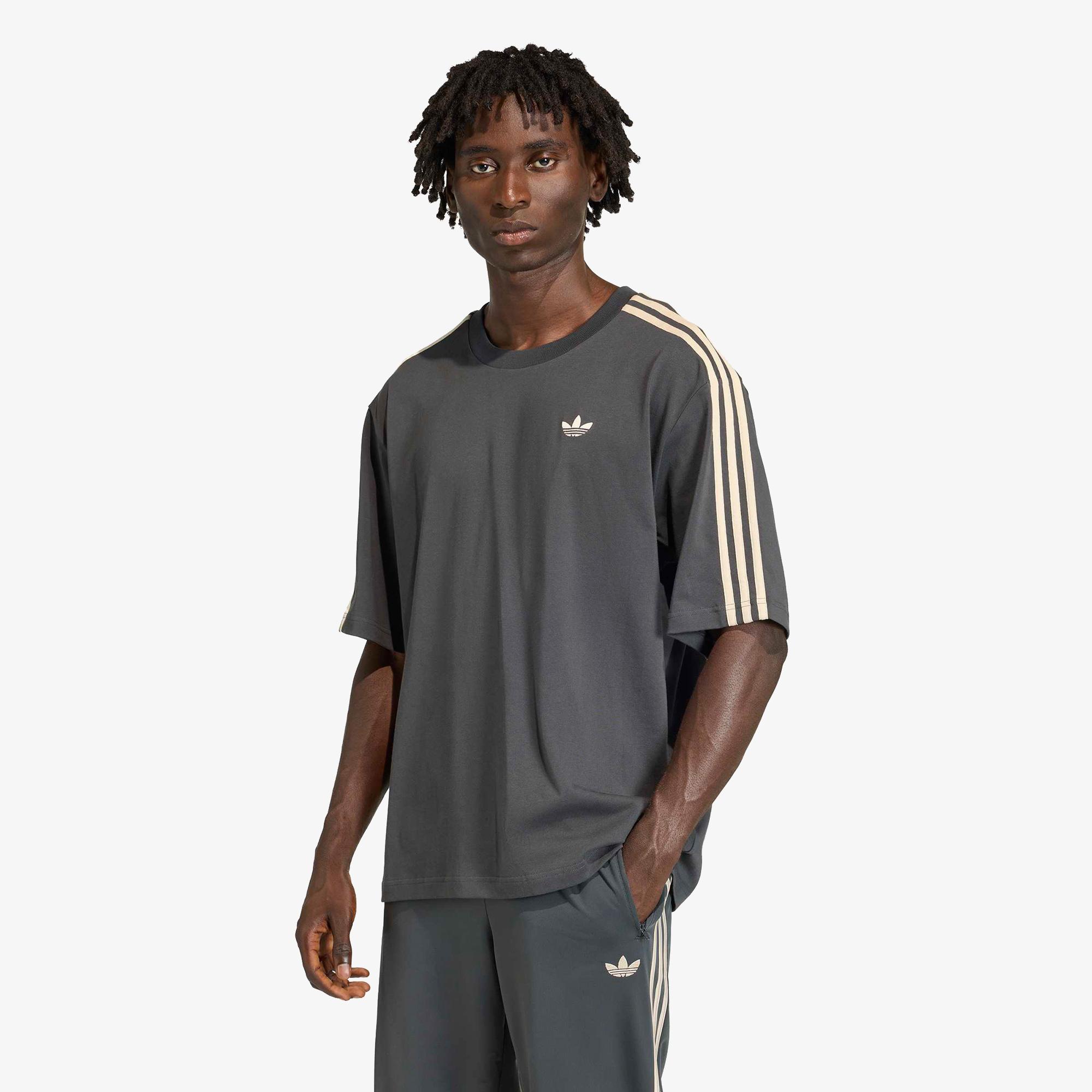 adidas 3S Tee Erkek Gri T-Shirt