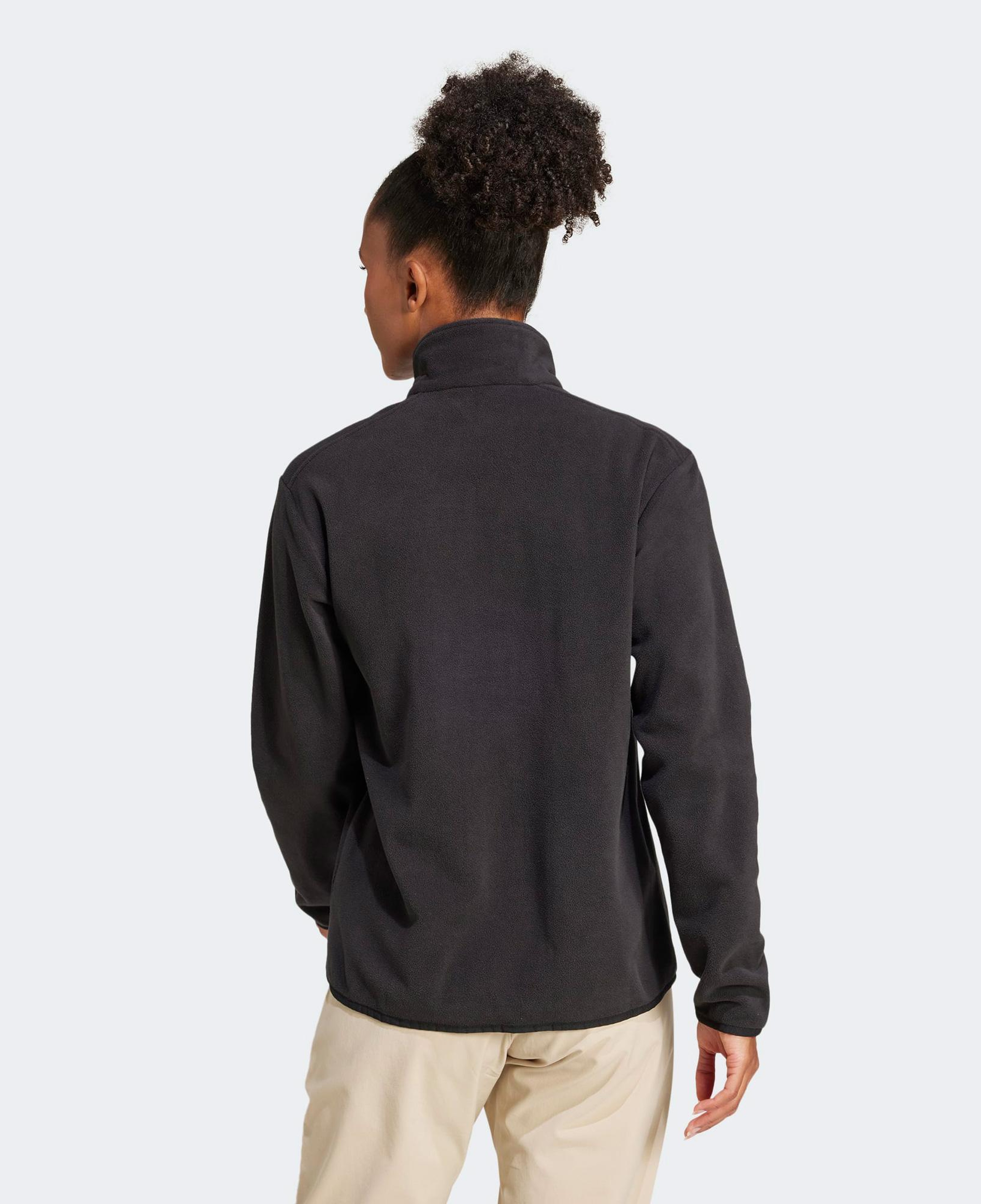 adidas Multi Essentials 1-2 Zip Fleece Kadın Siyah Yürüyüş Polar
