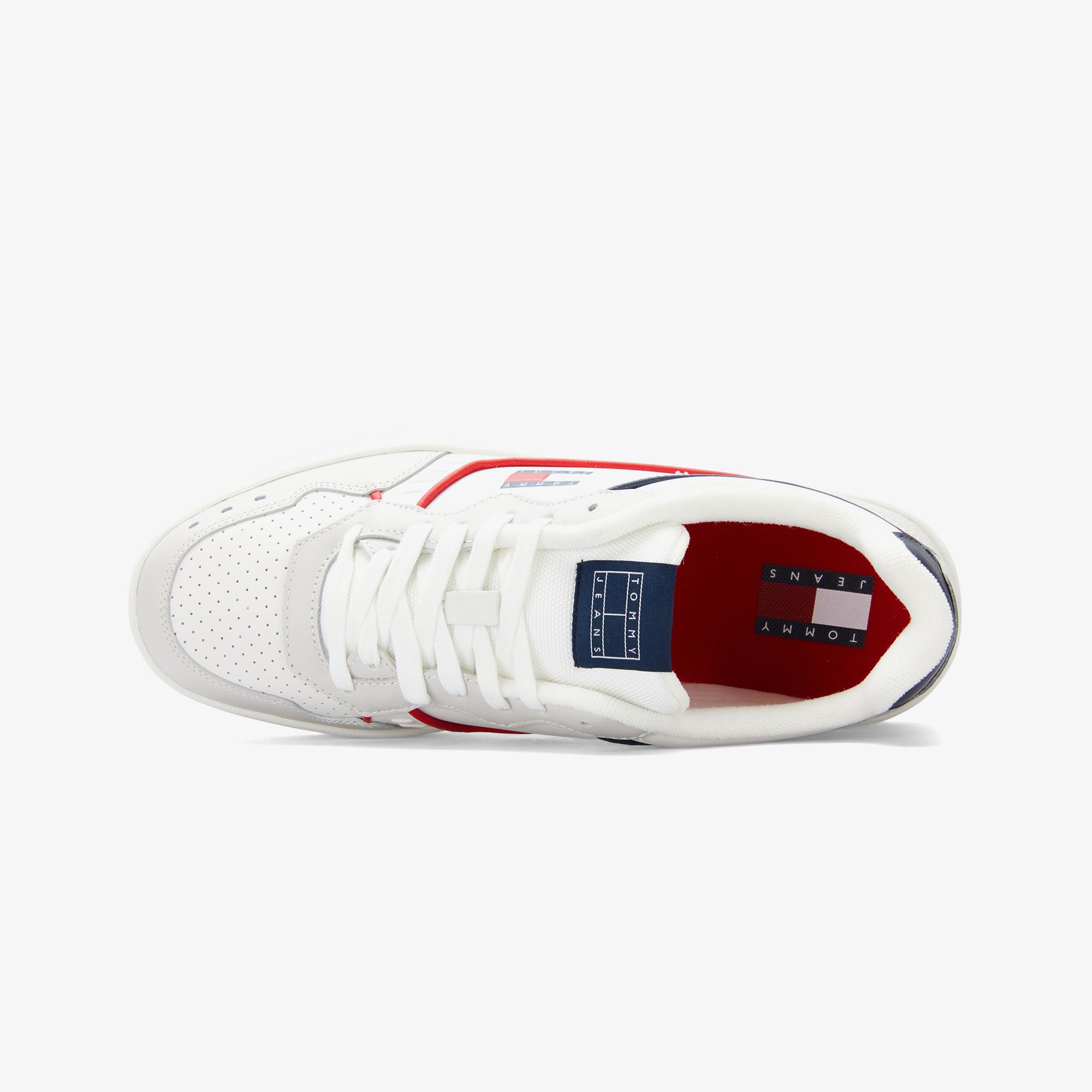 Tommy Jeans Cupsole Elevated Leather Erkek Beyaz Spor Ayakkabı