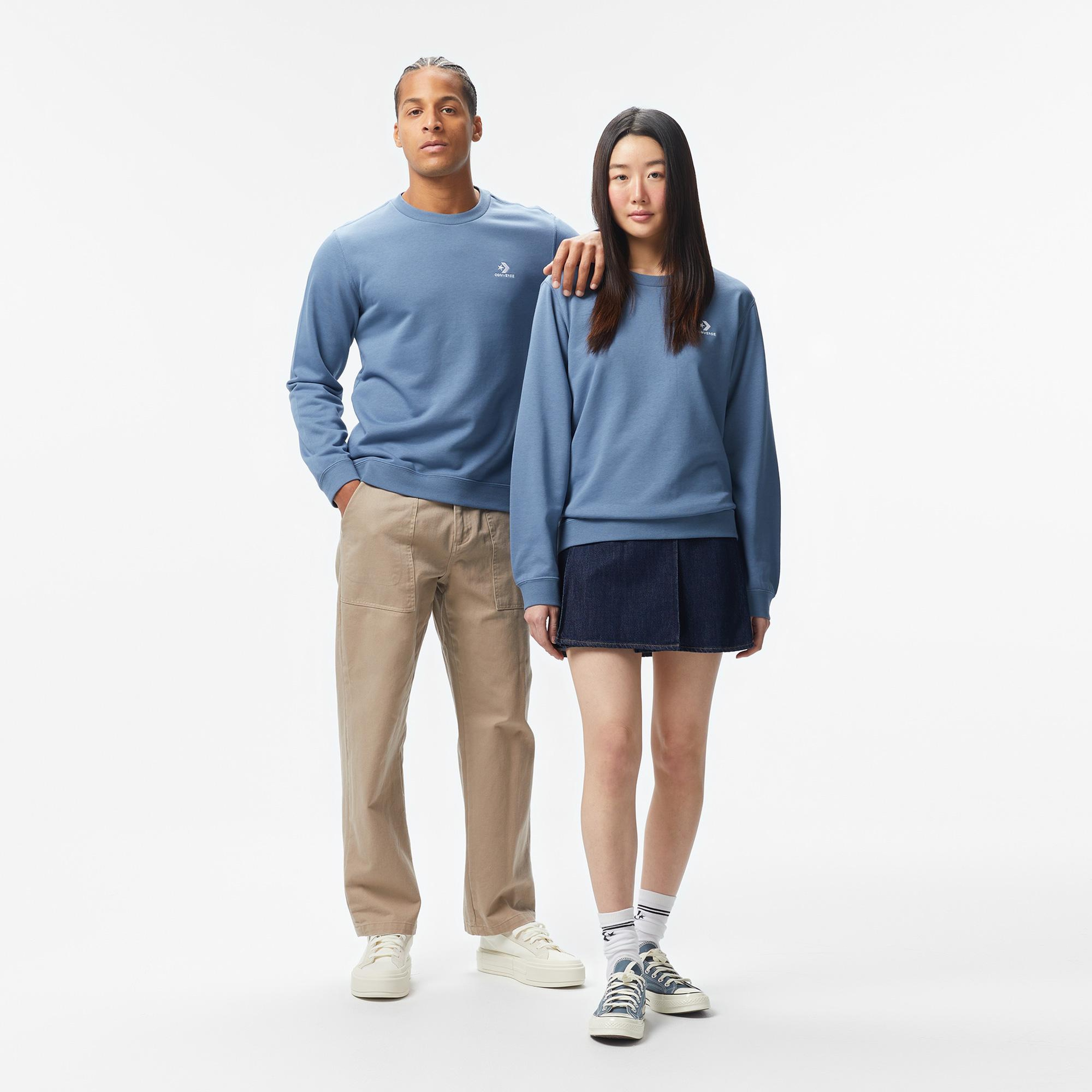Converse Classic Unisex Mavi Sweatshirt