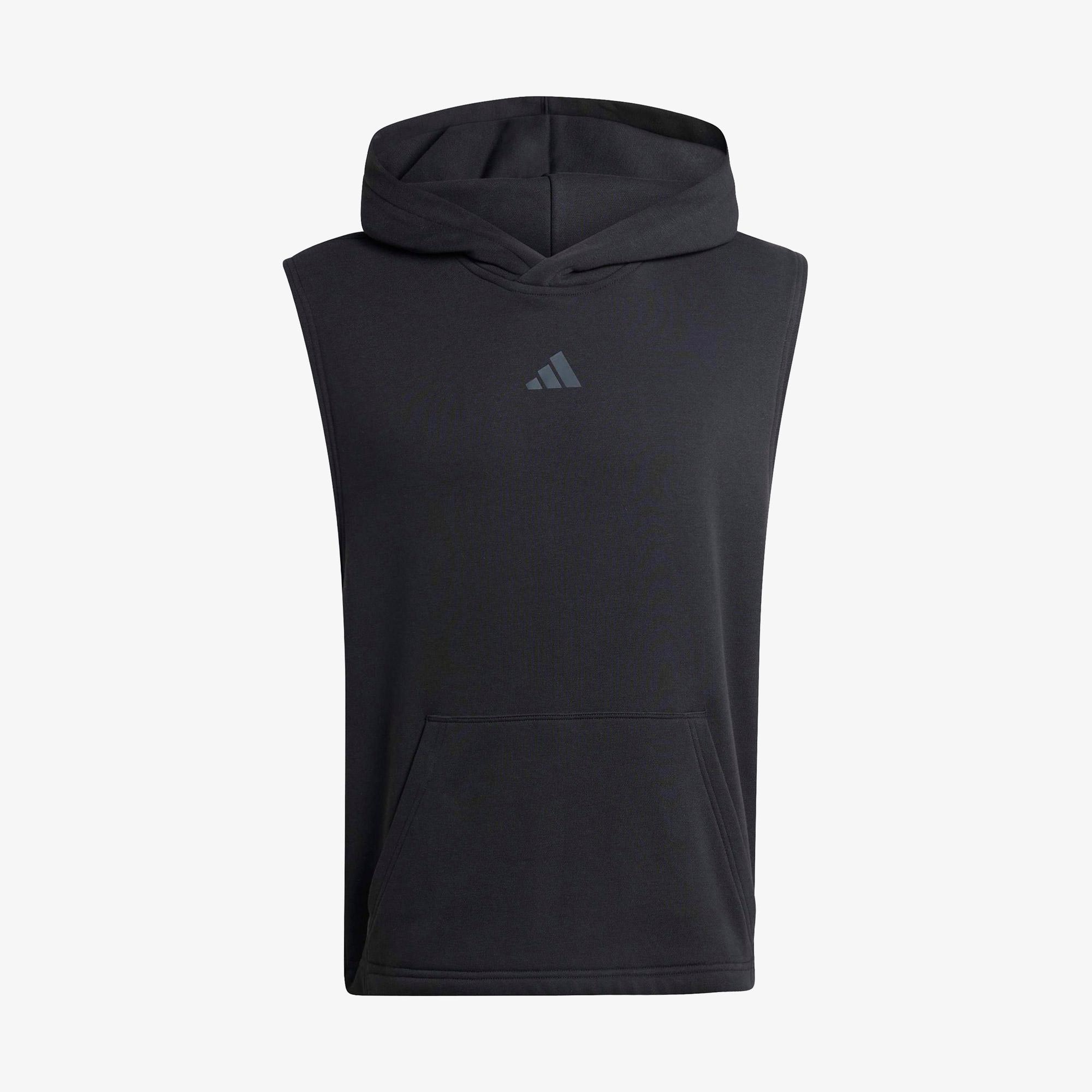 adidas Power Workout Kapüşonlu Erkek Siyah Antrenman Atleti