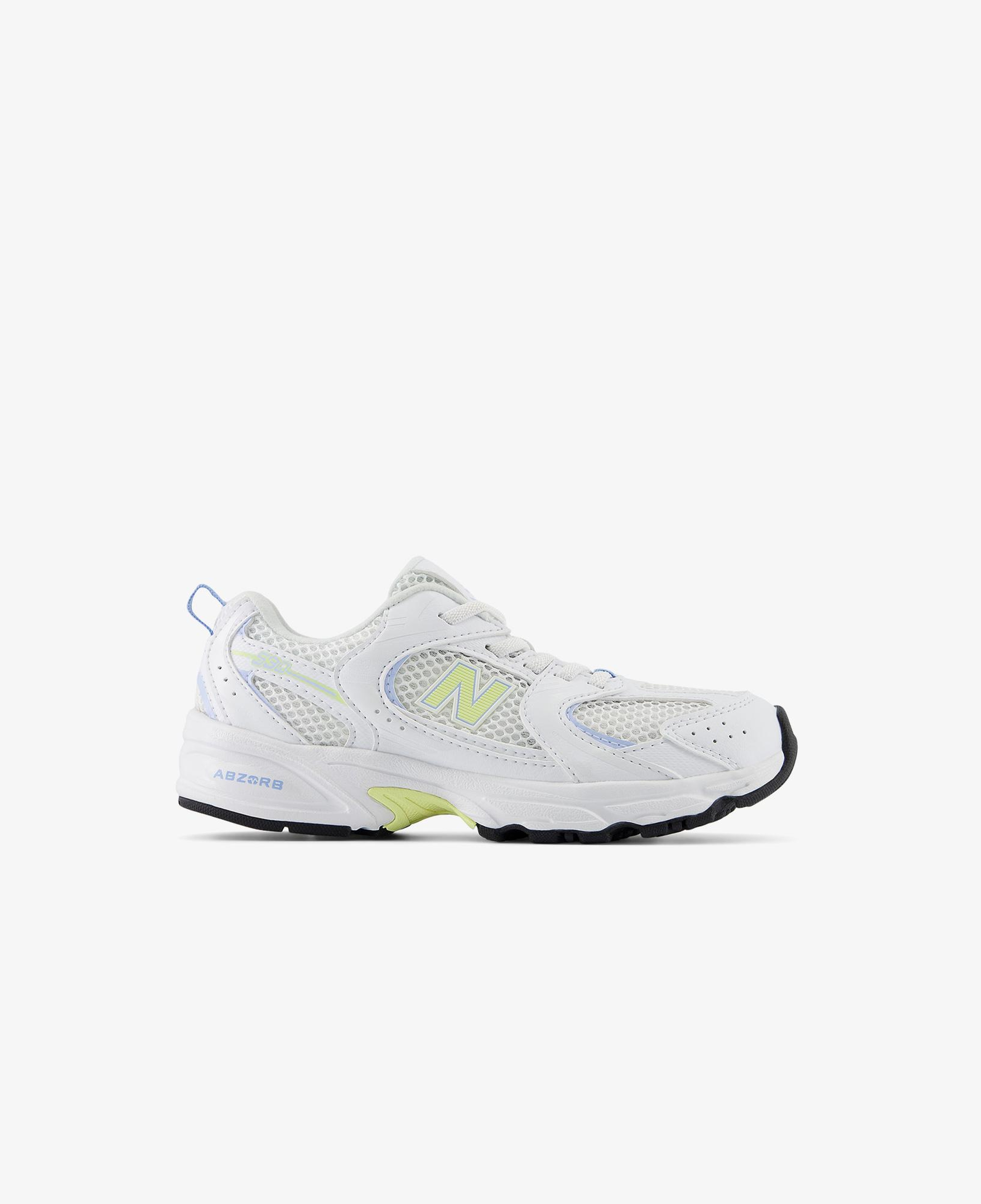 New Balance 530 Bungee Çocuk Açık Mavi Detaylı Beyaz Spor Ayakkabı