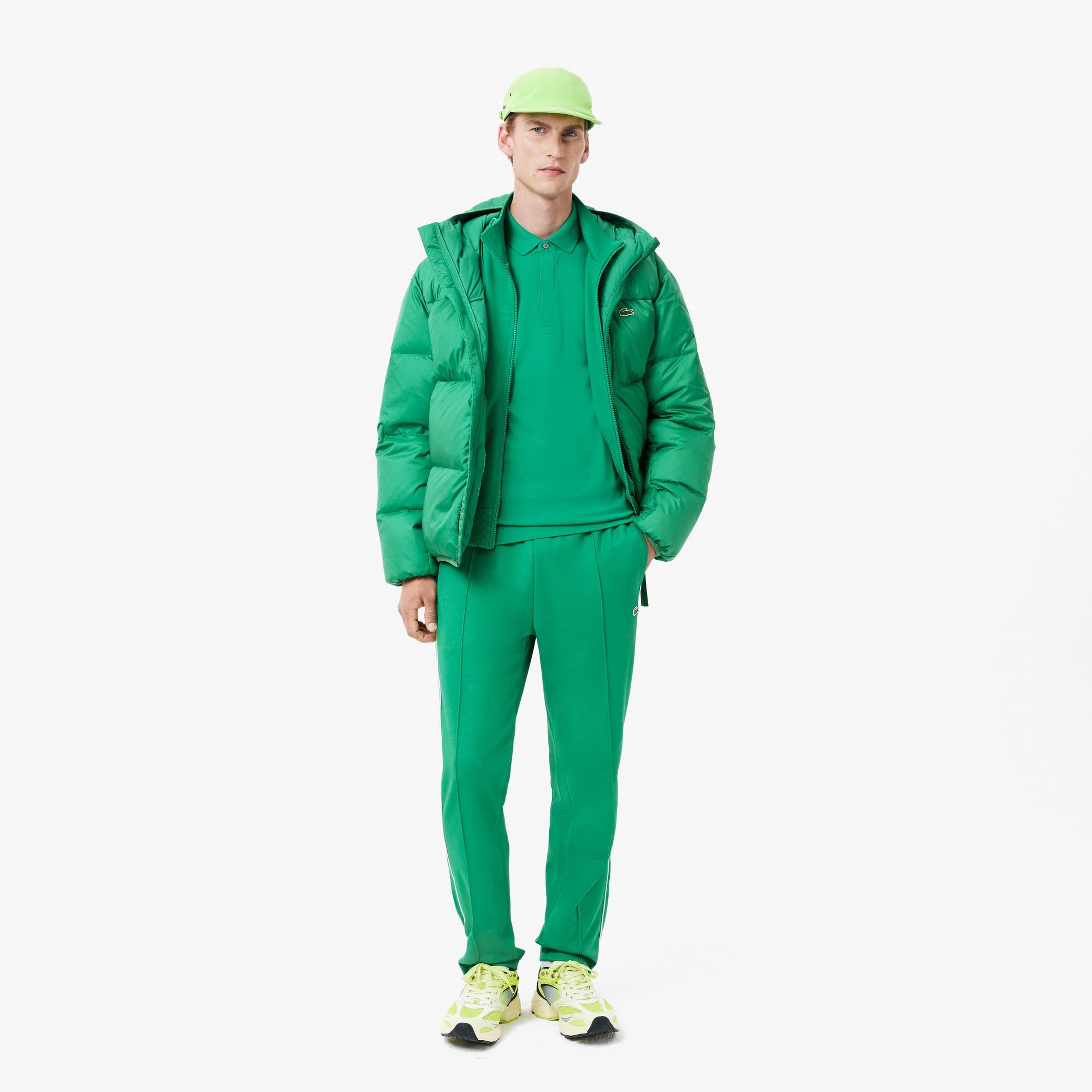 Erkek Regular Fit Çizgili Yeşil Eşofman Altı