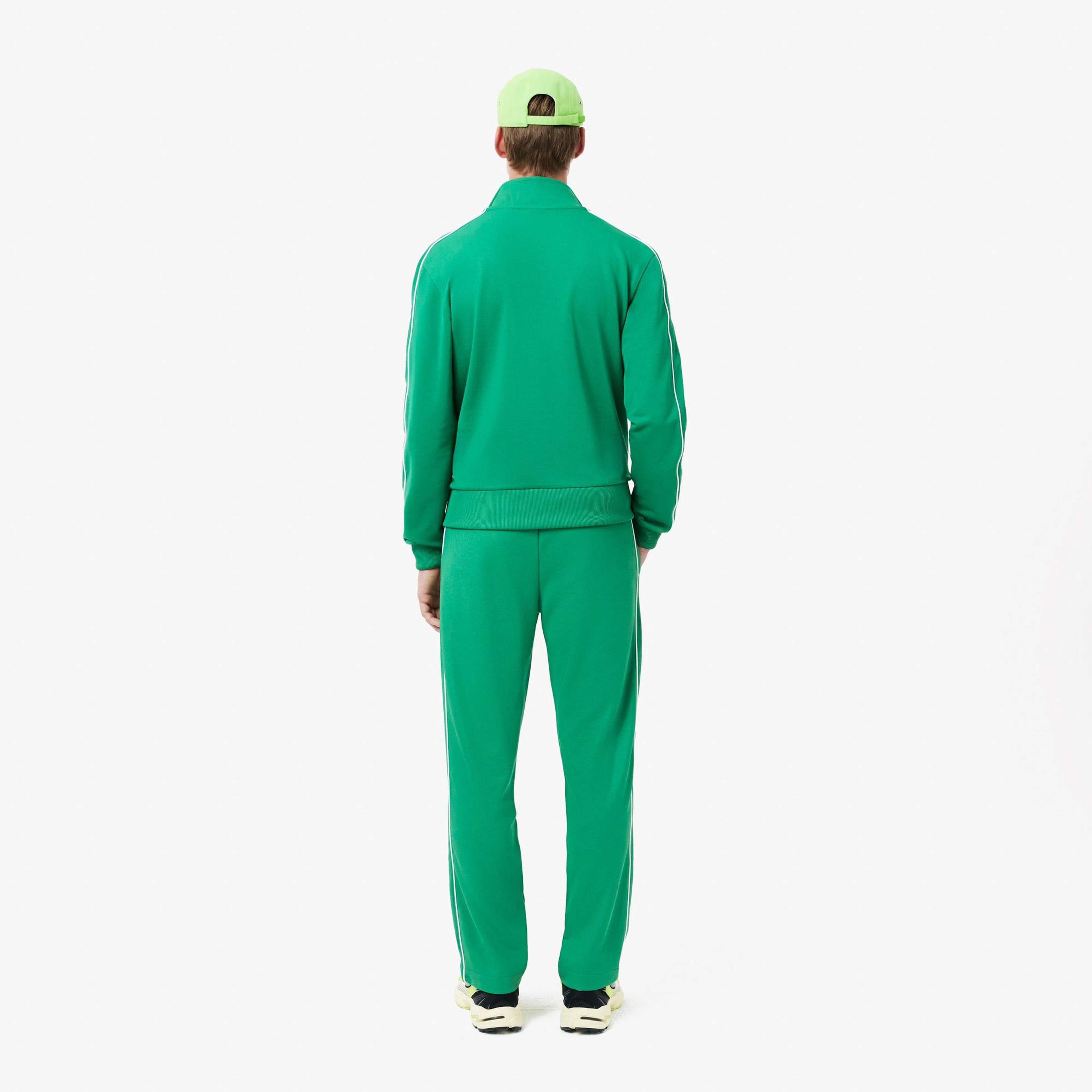Erkek Regular Fit Çizgili Yeşil Eşofman Altı