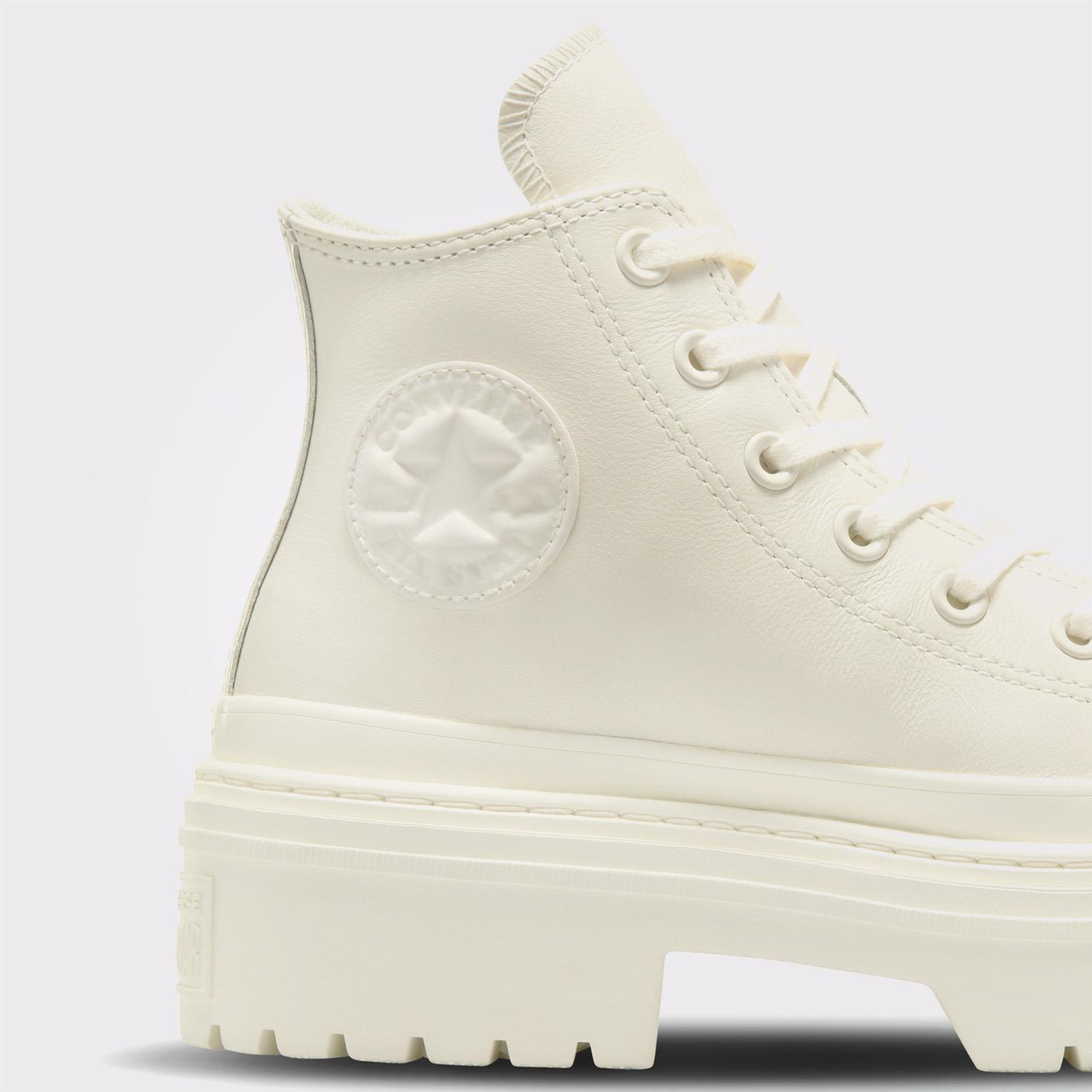 Converse Chuck Taylor All Star Lugged Heel Kadın Bej Deri Platform Bot