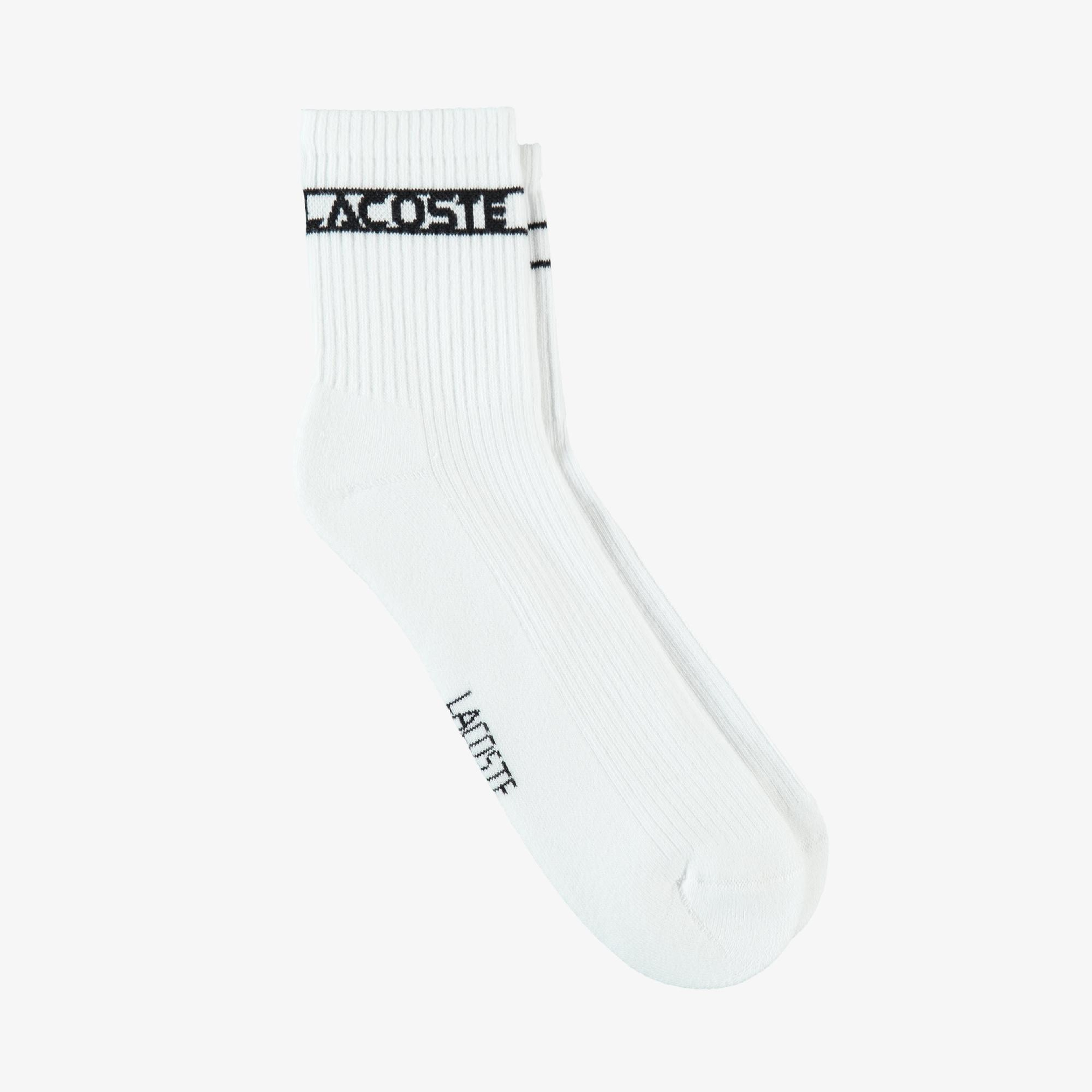 Unisex Baskılı Beyaz Çorap