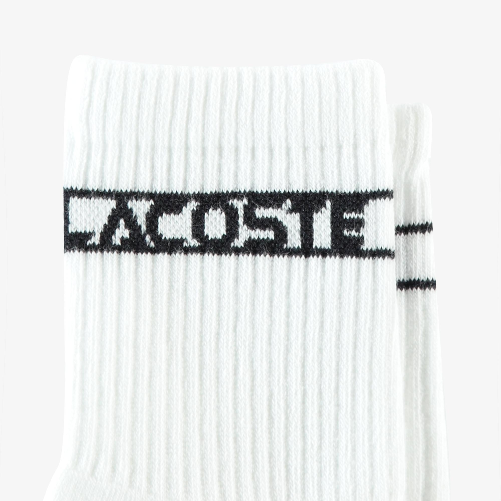 Unisex Baskılı Beyaz Çorap