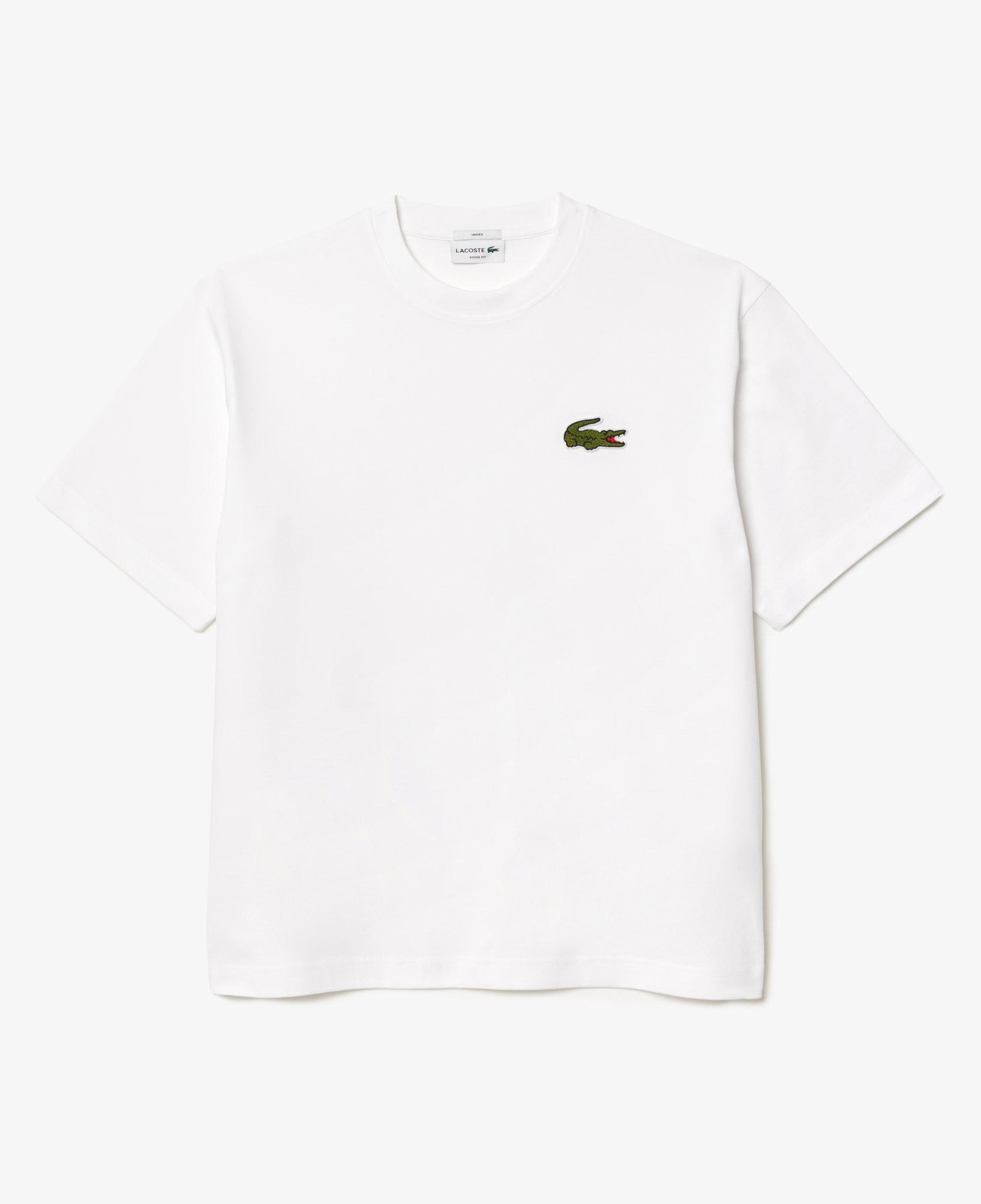 Lacoste Unisex Loose Fit Bisiklet Yaka Beyaz T-Shirt