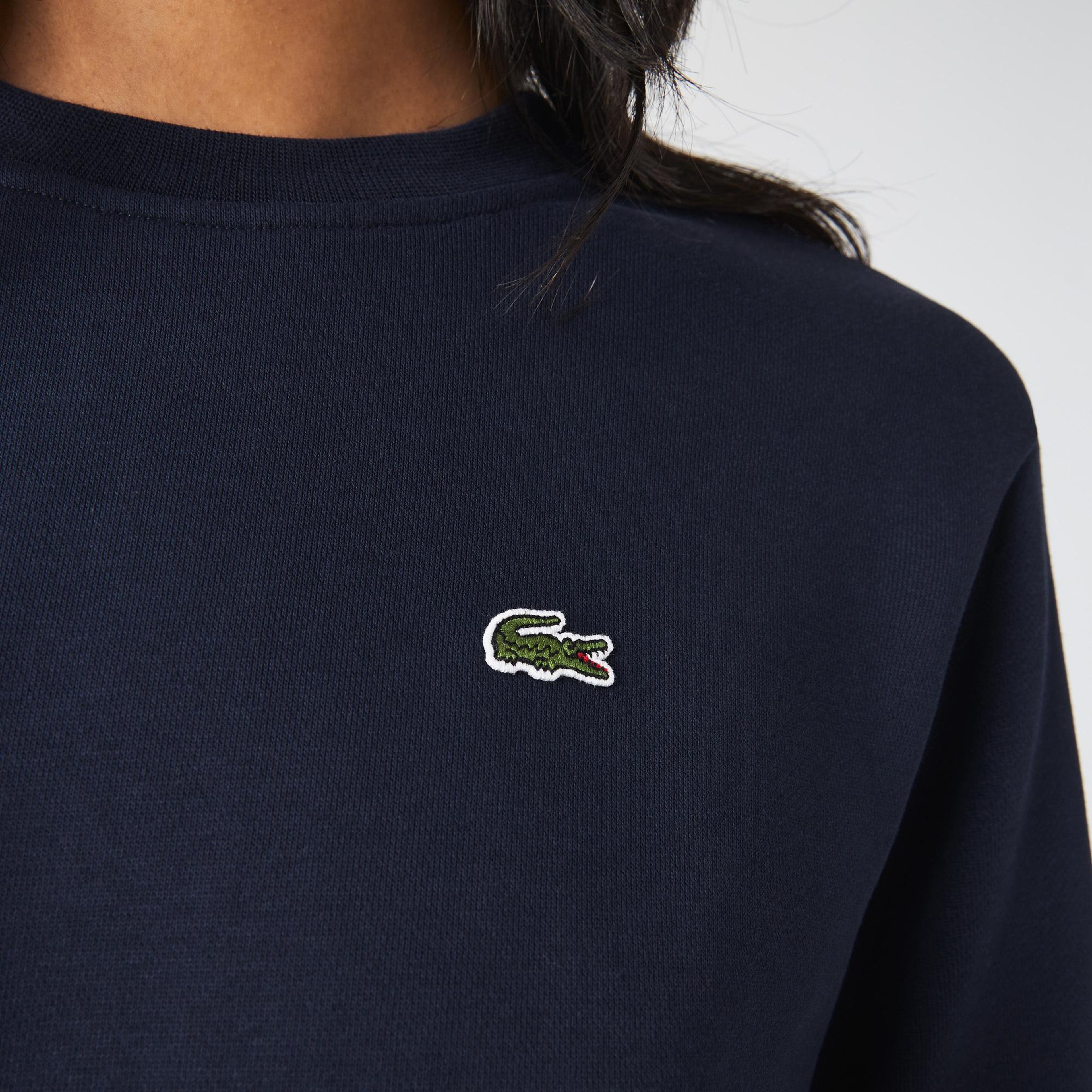 Kadın Regular Fit Bisiklet Yaka Lacivert Sweatshirt