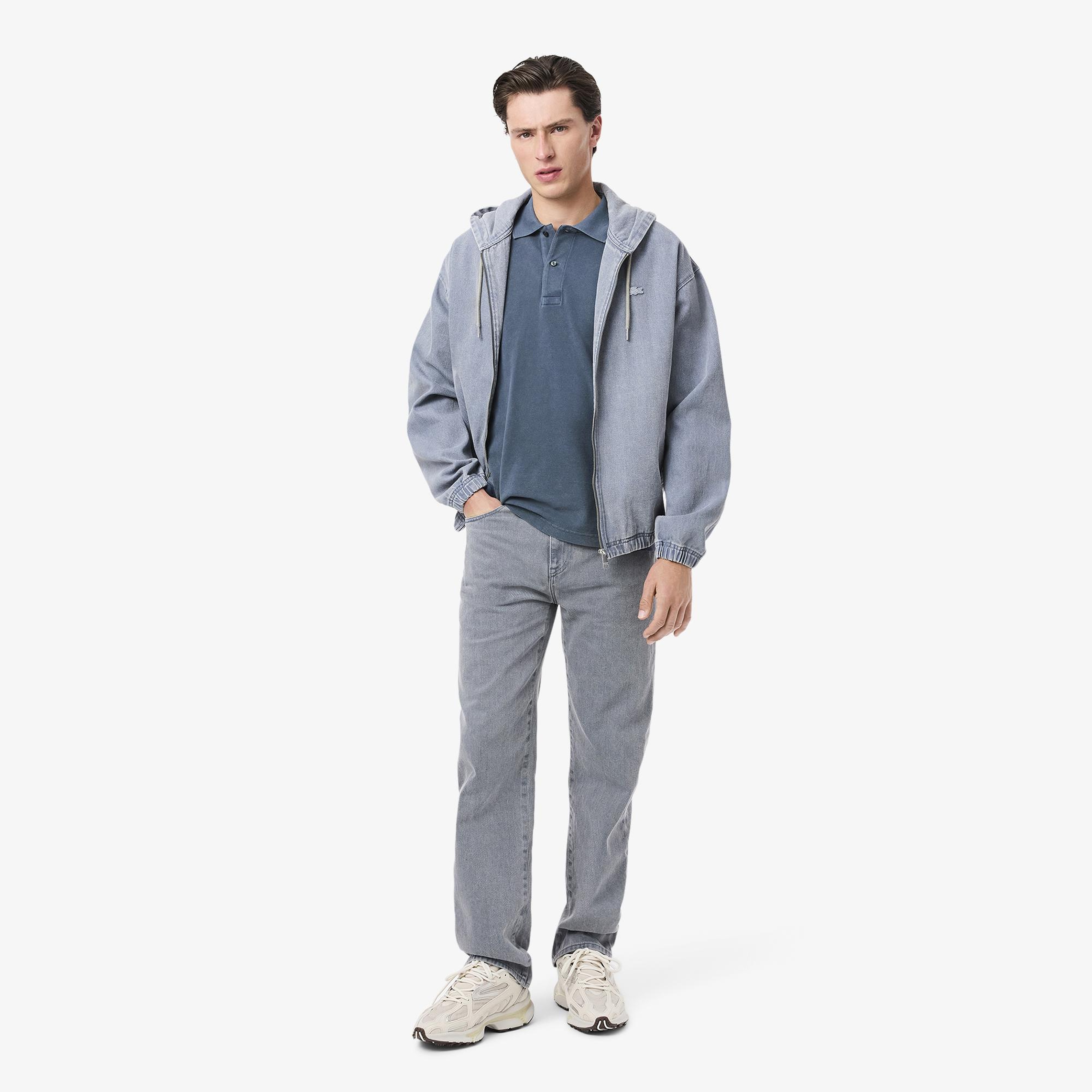 L.12.12 Erkek Classic Fit Mavi Polo