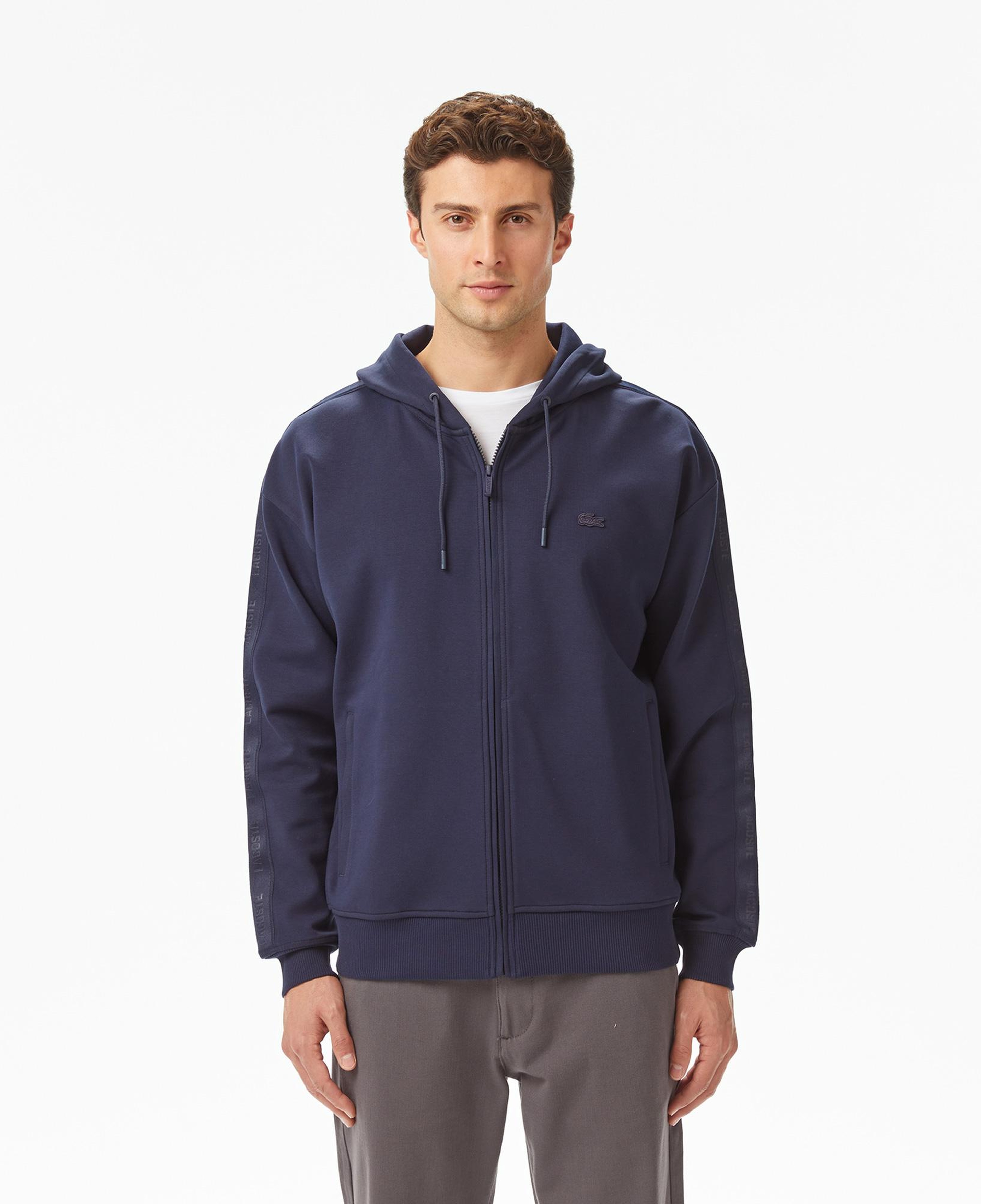 Erkek Relaxed Fit Kapüşonlu Lacivert Sweatshirt