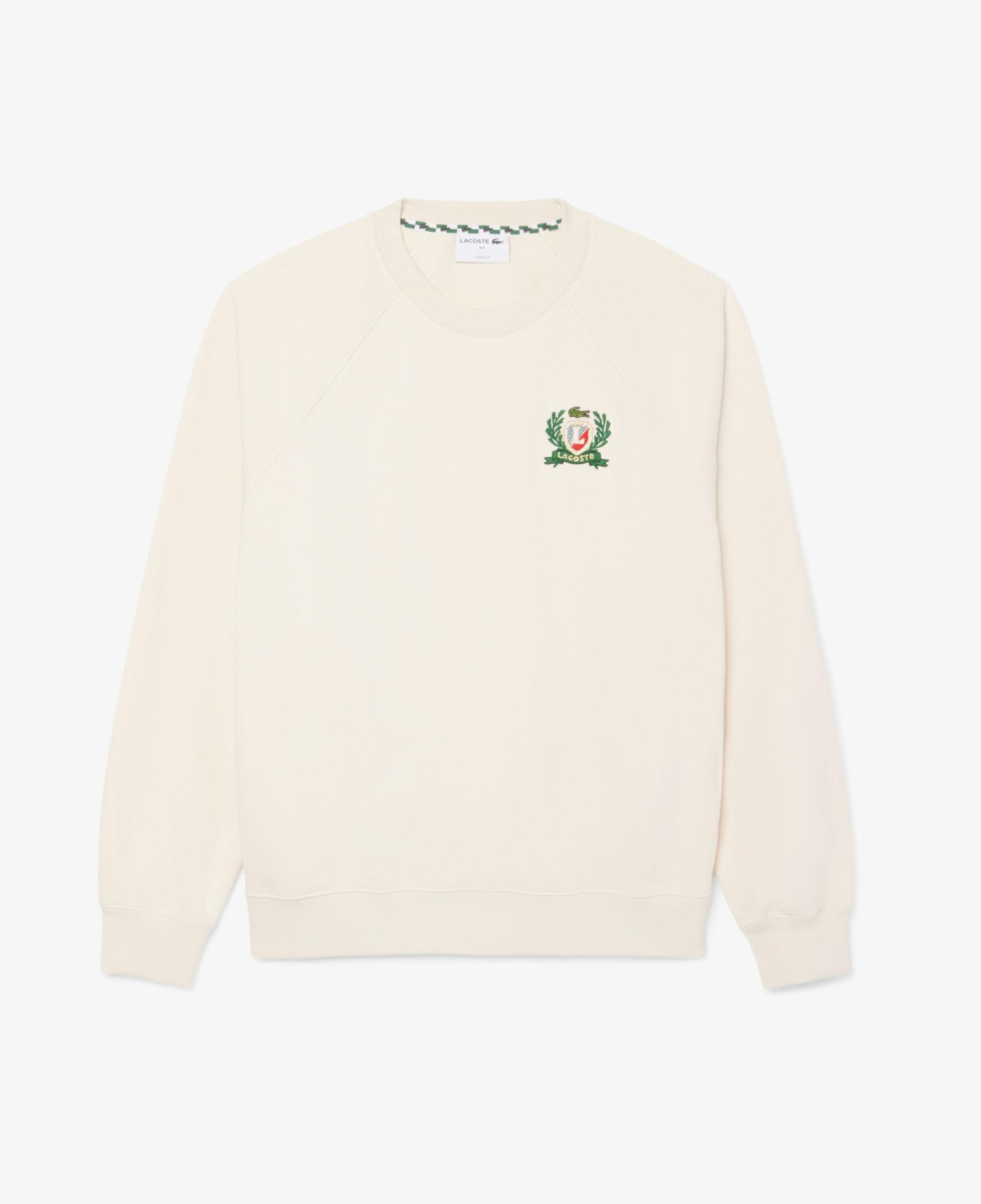 Lacoste Erkek Classic Fit Bisiklet Yaka Krem Sweatshirt
